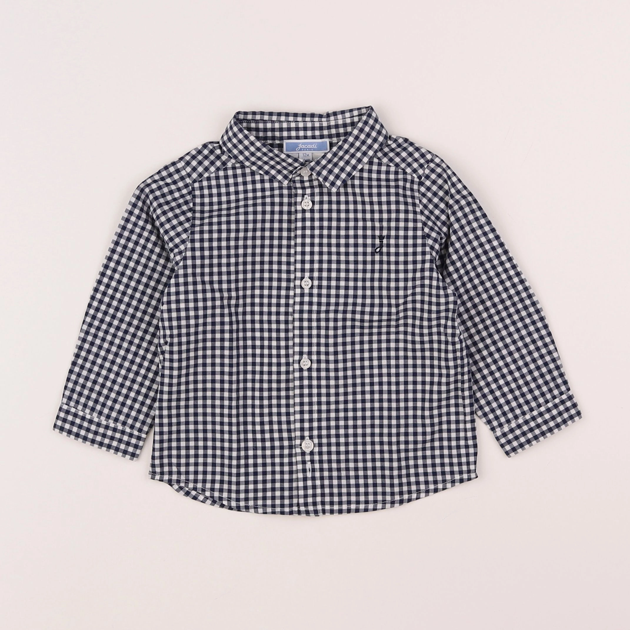 Jacadi - chemise bleu, blanc - 12 mois
