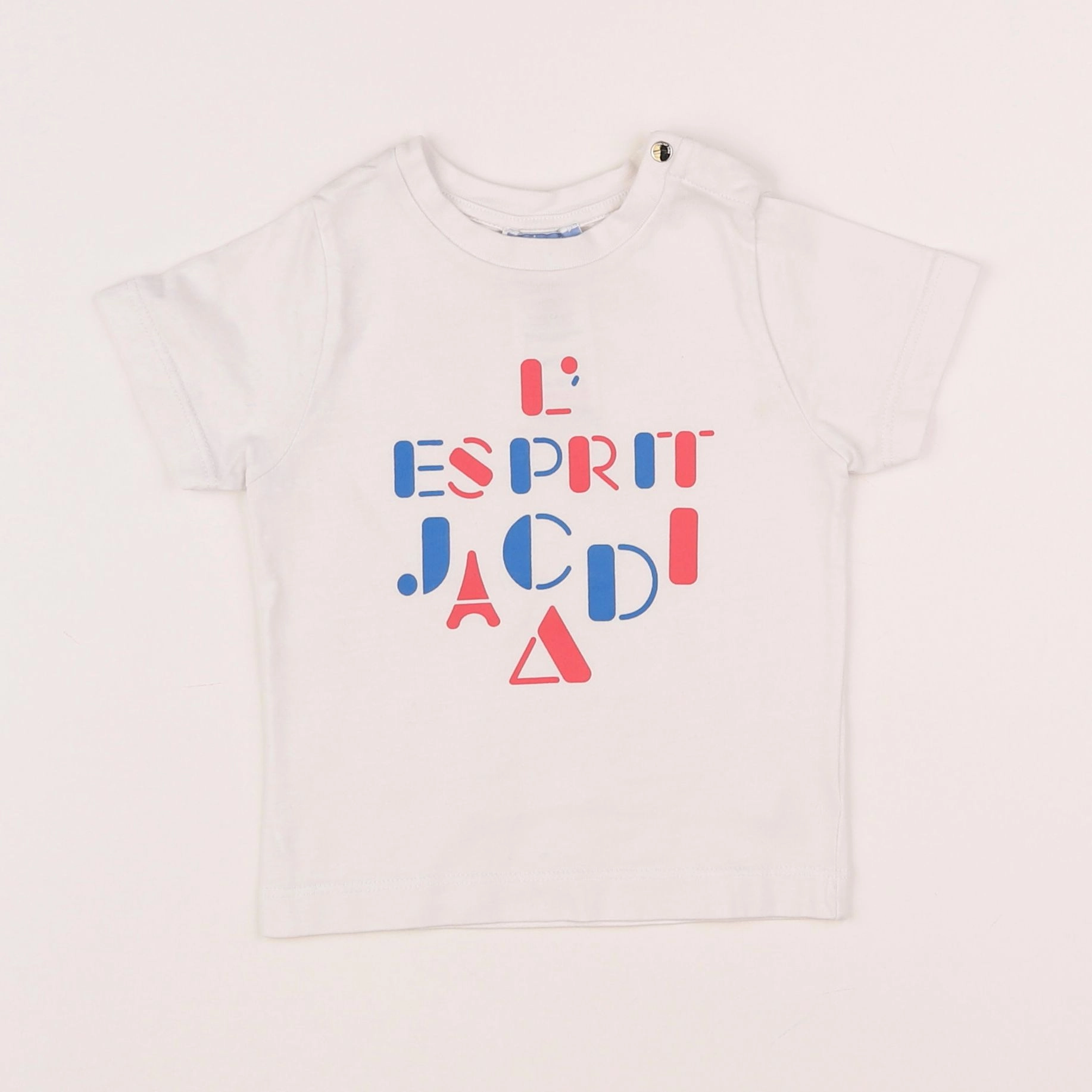 Jacadi - tee-shirt blanc, multicolore - 18 mois