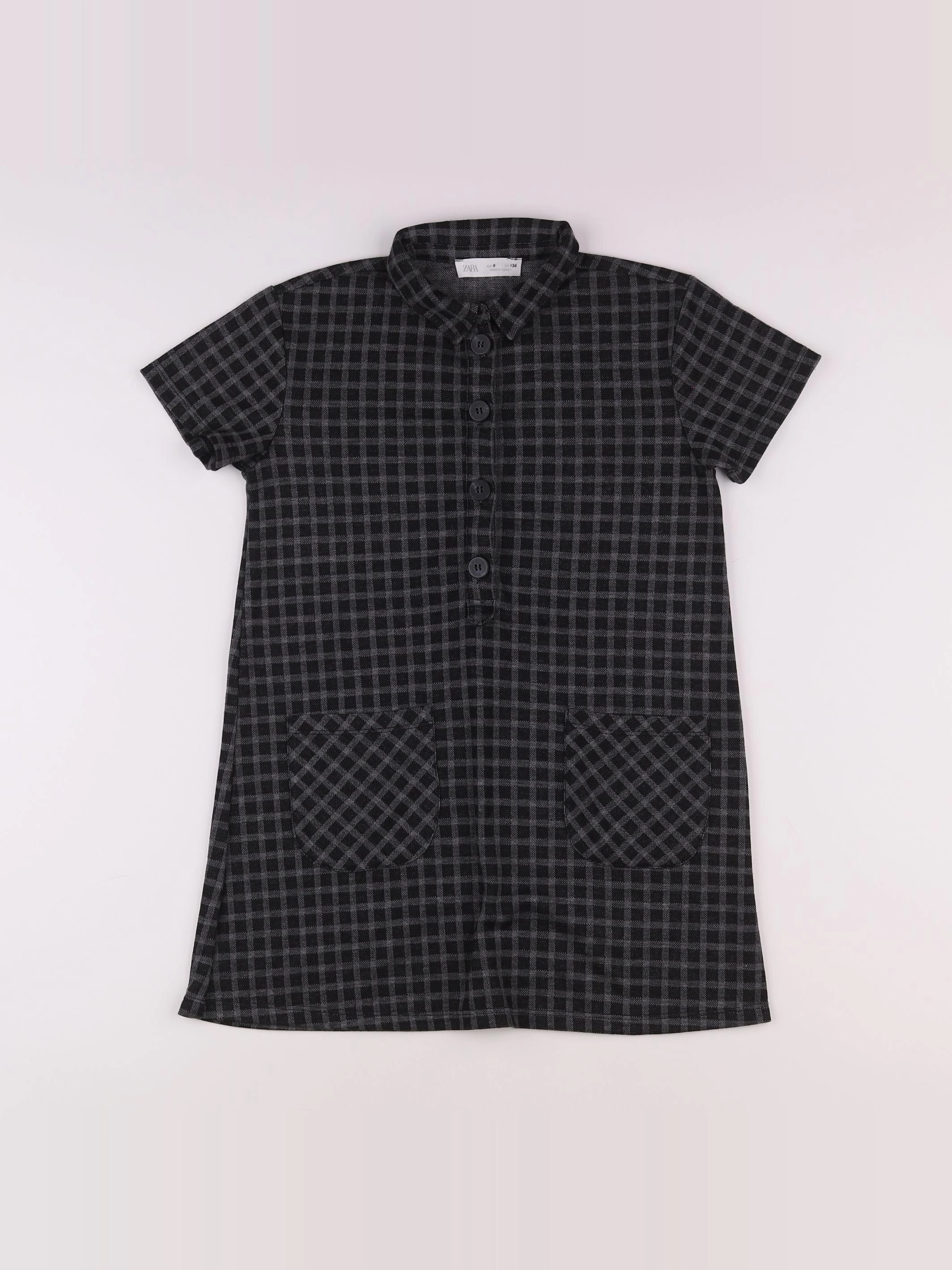 Zara - robe gris, noir - 9 ans