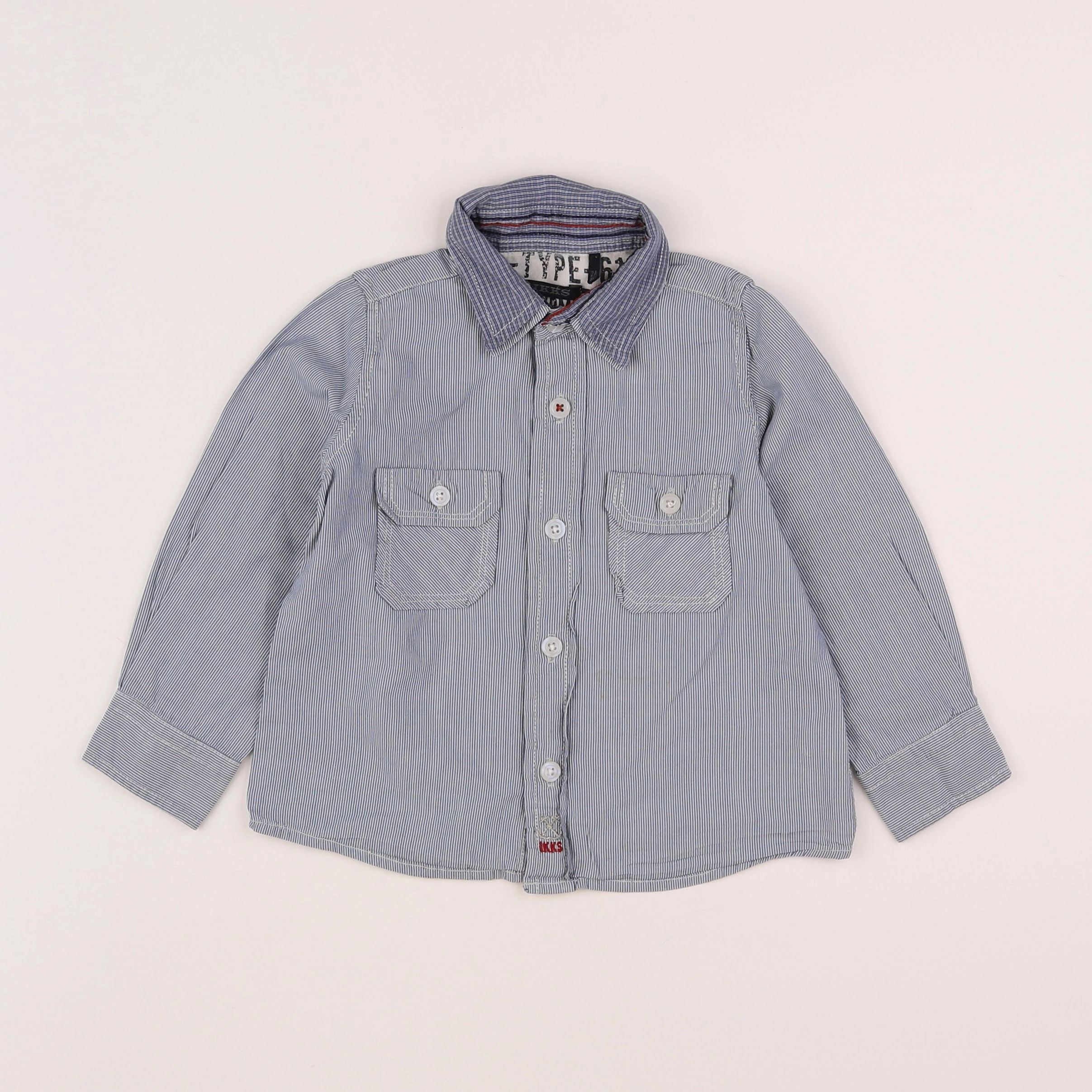 IKKS - chemise blanc, bleu - 2 ans