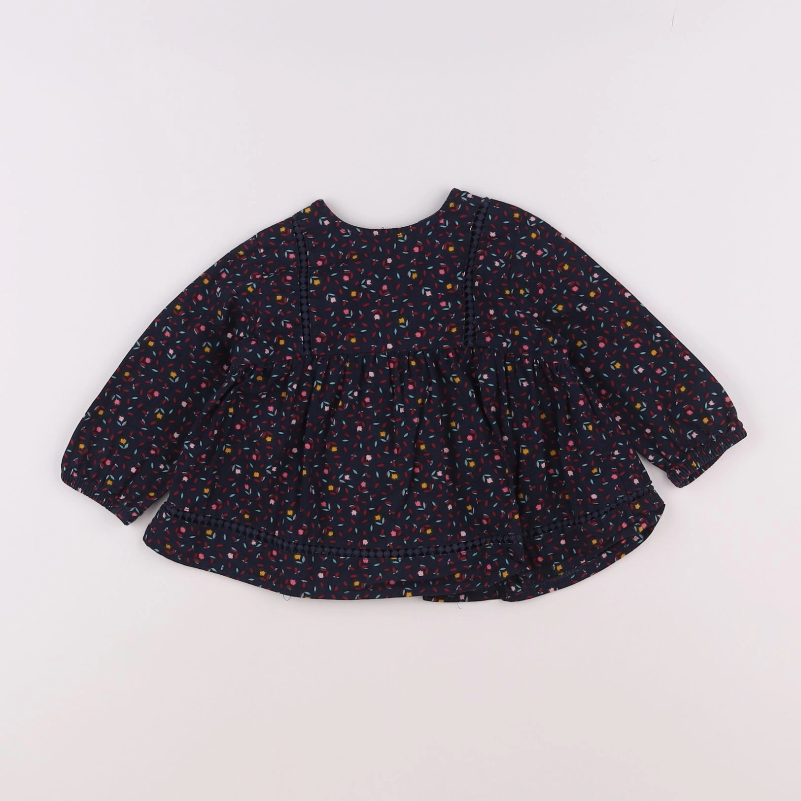 Vertbaudet - blouse bleu - 12 mois