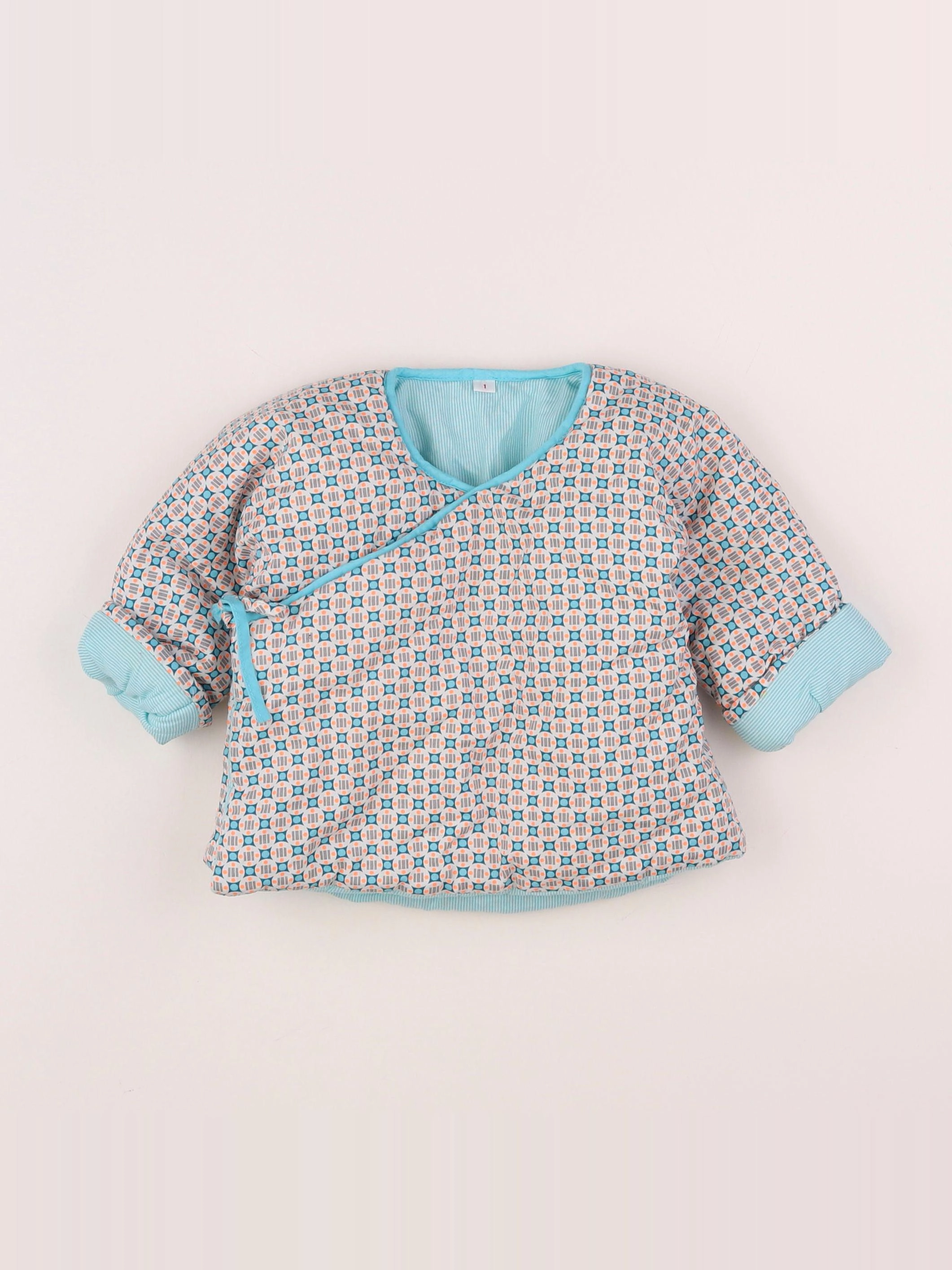 Petit Pan - veste bleu, blanc - 12 mois