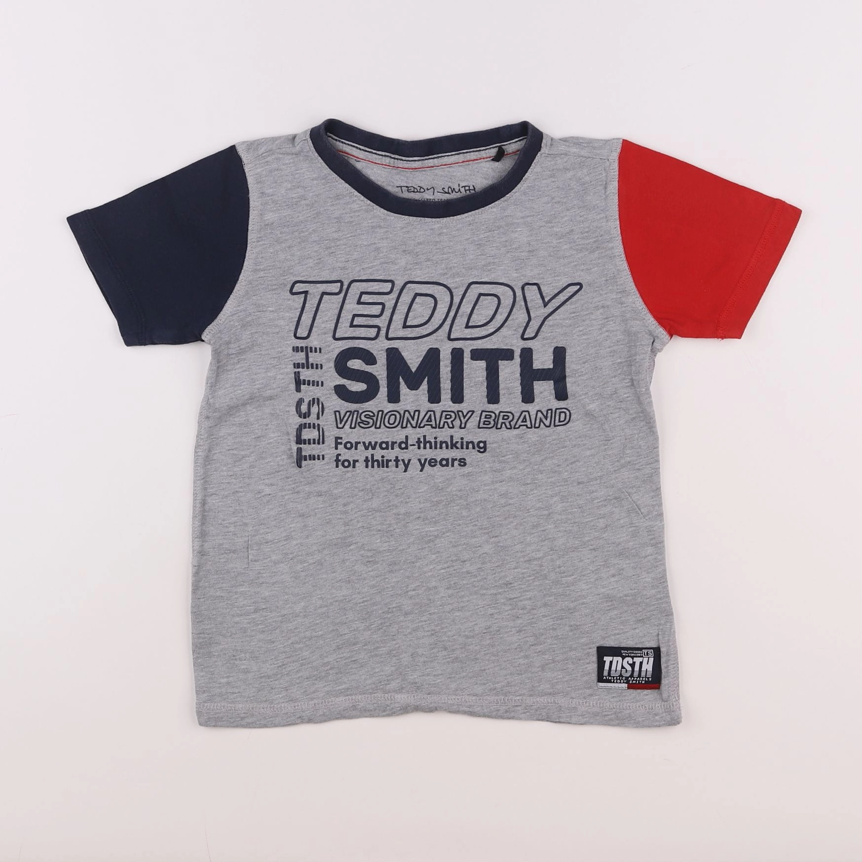 Teddy Smith - tee-shirt gris, bleu - 8 ans