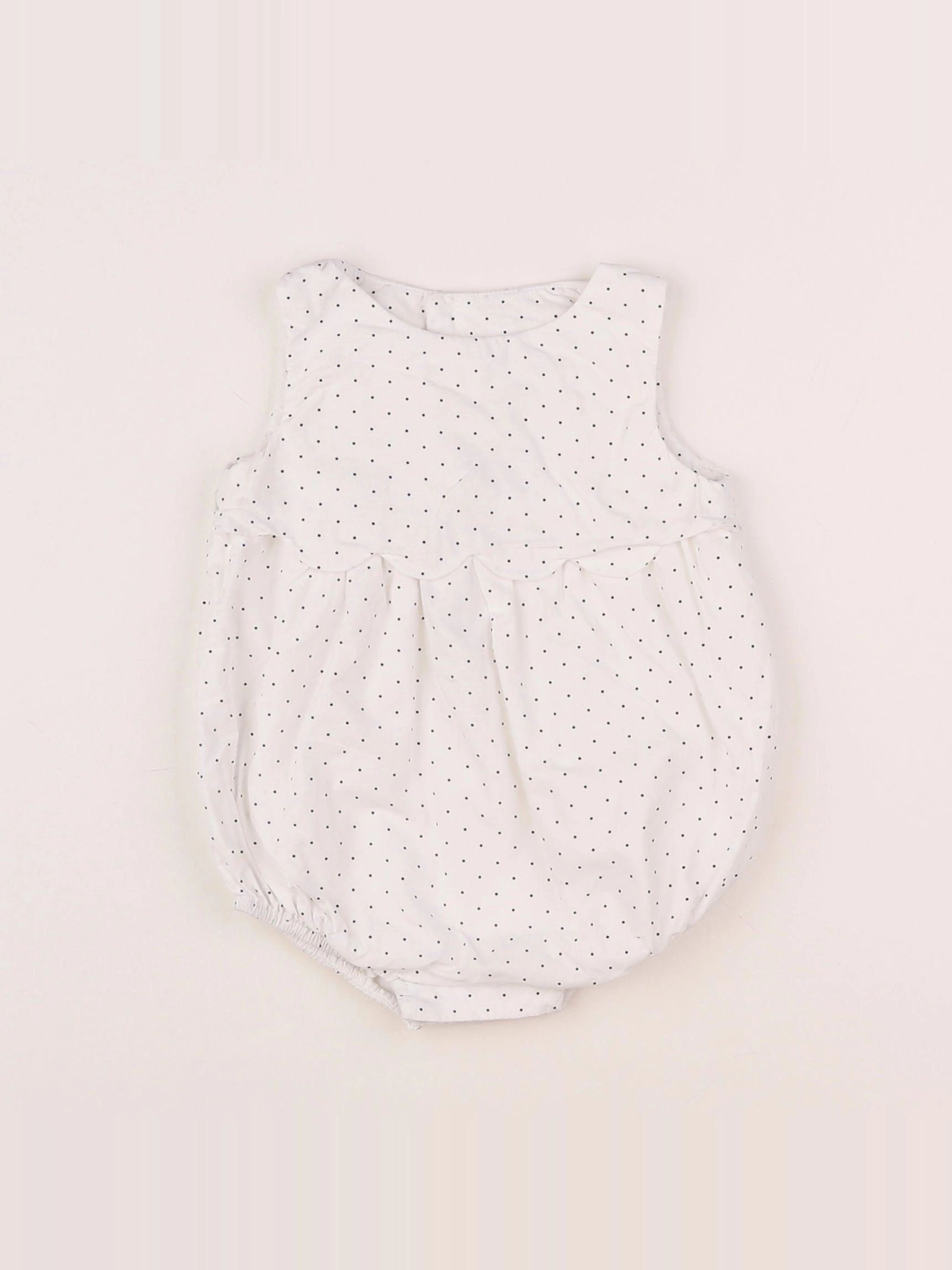 Jacadi - combinaison blanc, bleu - 6 mois
