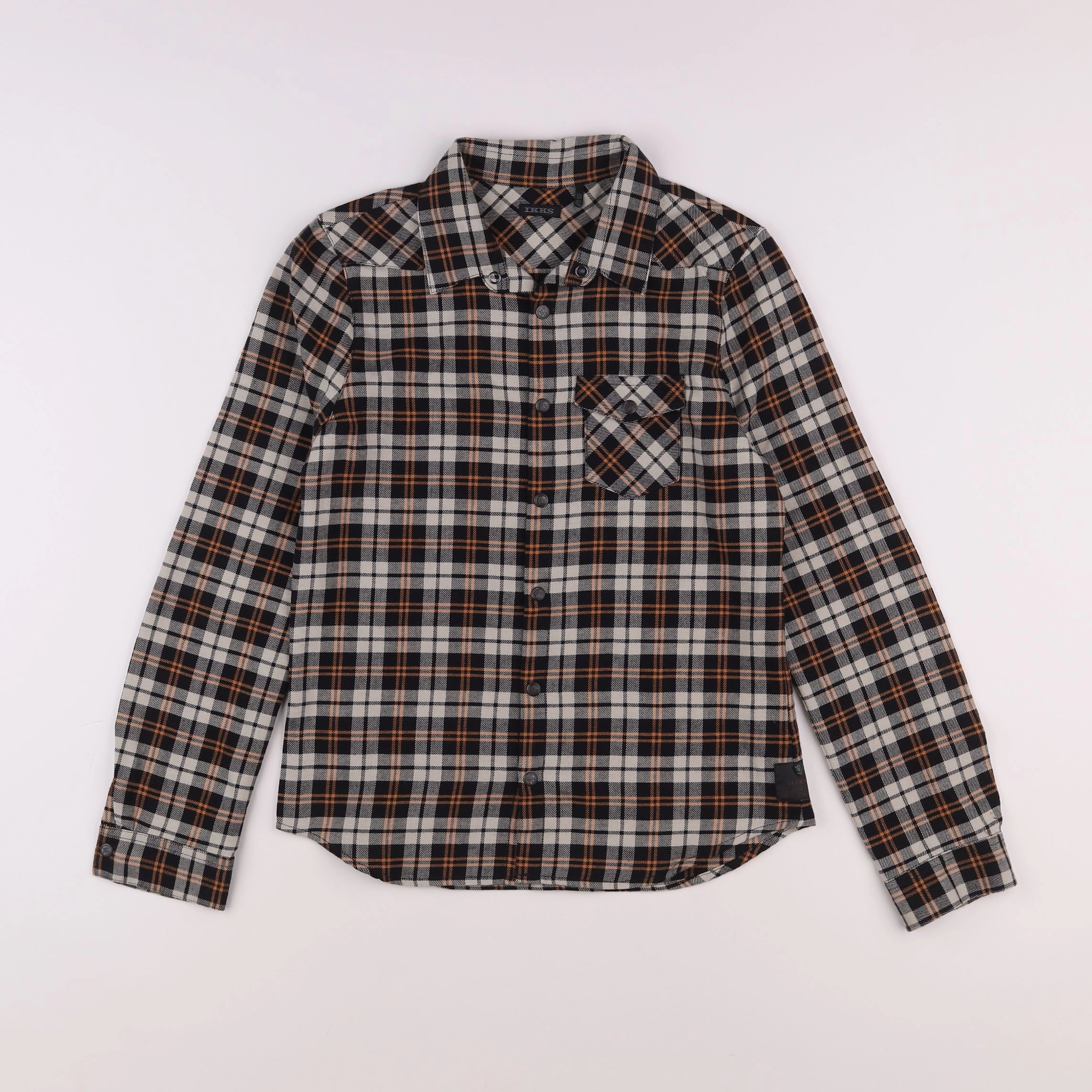 IKKS - chemise beige, noir - 12 ans
