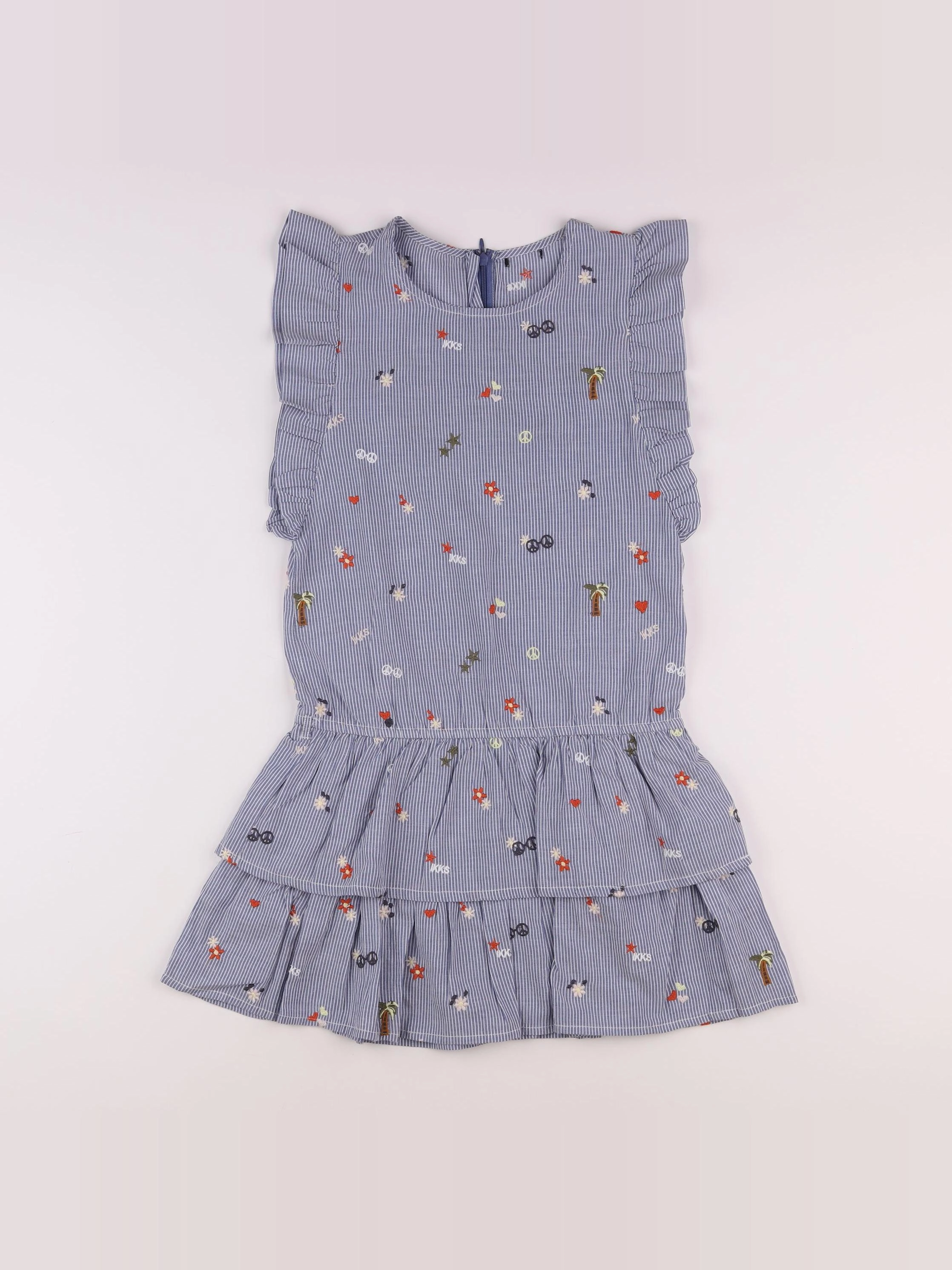 IKKS - robe bleu, blanc - 10 ans