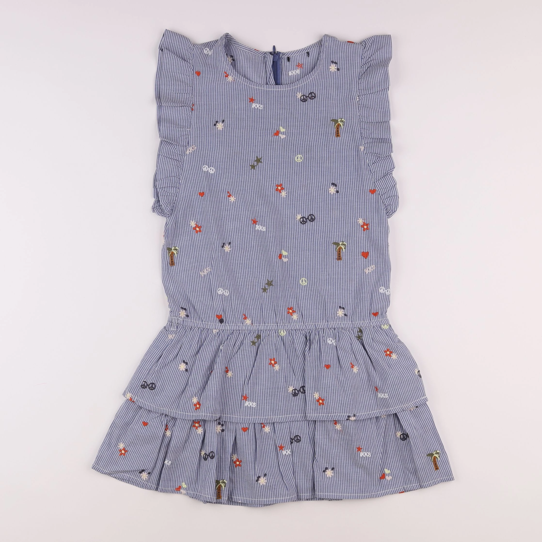 IKKS - robe bleu, blanc - 10 ans