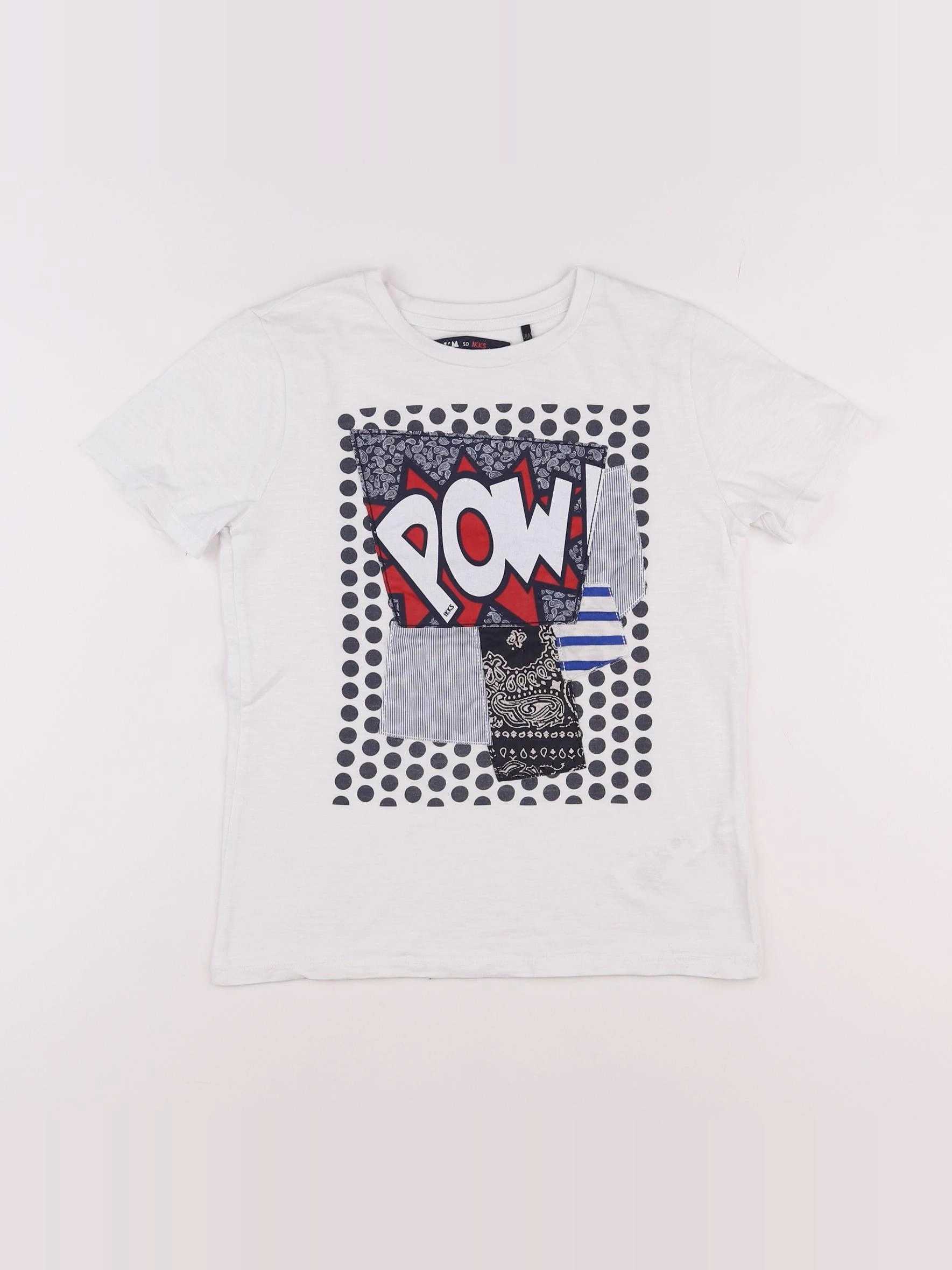 IKKS - tee-shirt blanc - 8 ans