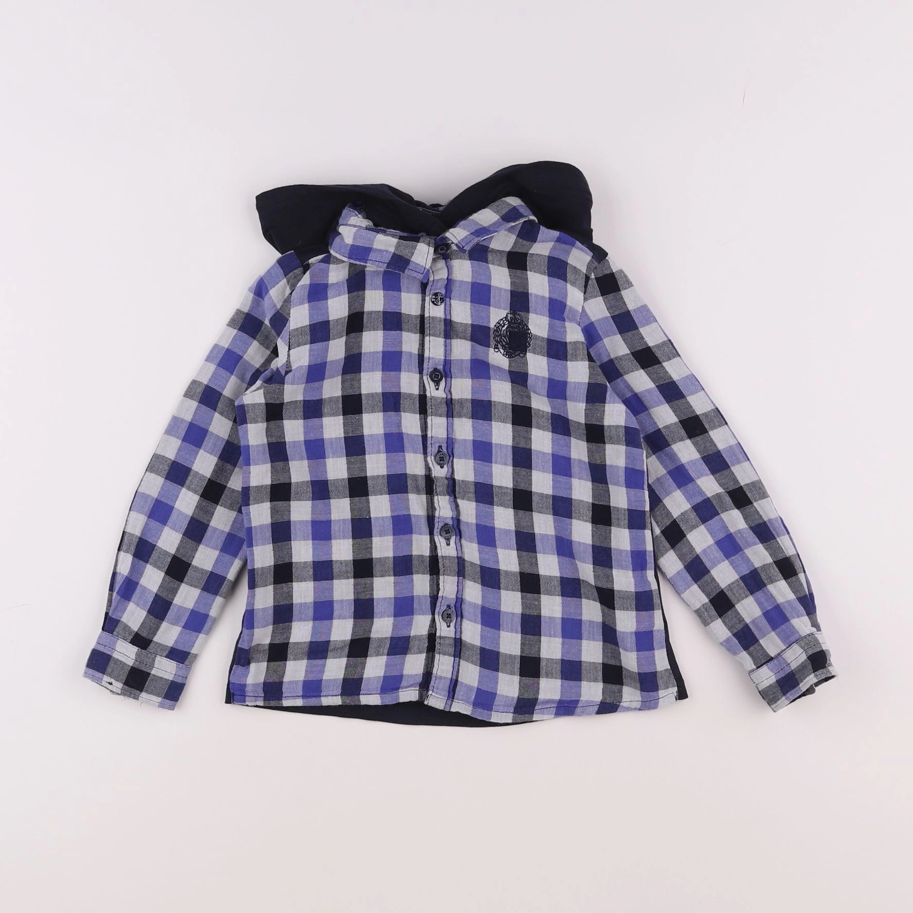 IKKS - chemise bleu, blanc - 3 ans