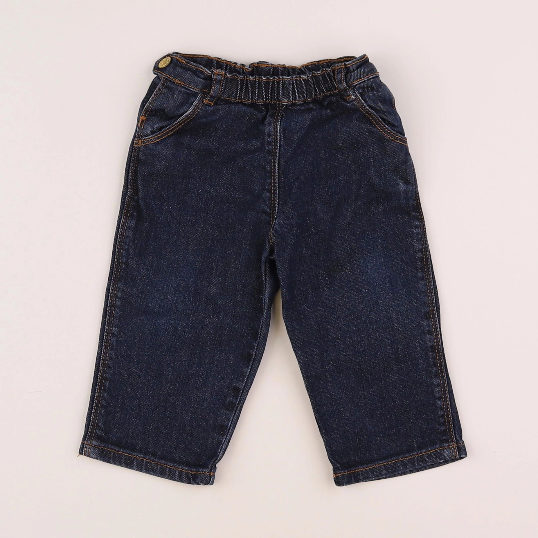 Petit Bateau - jean bleu - 12 mois