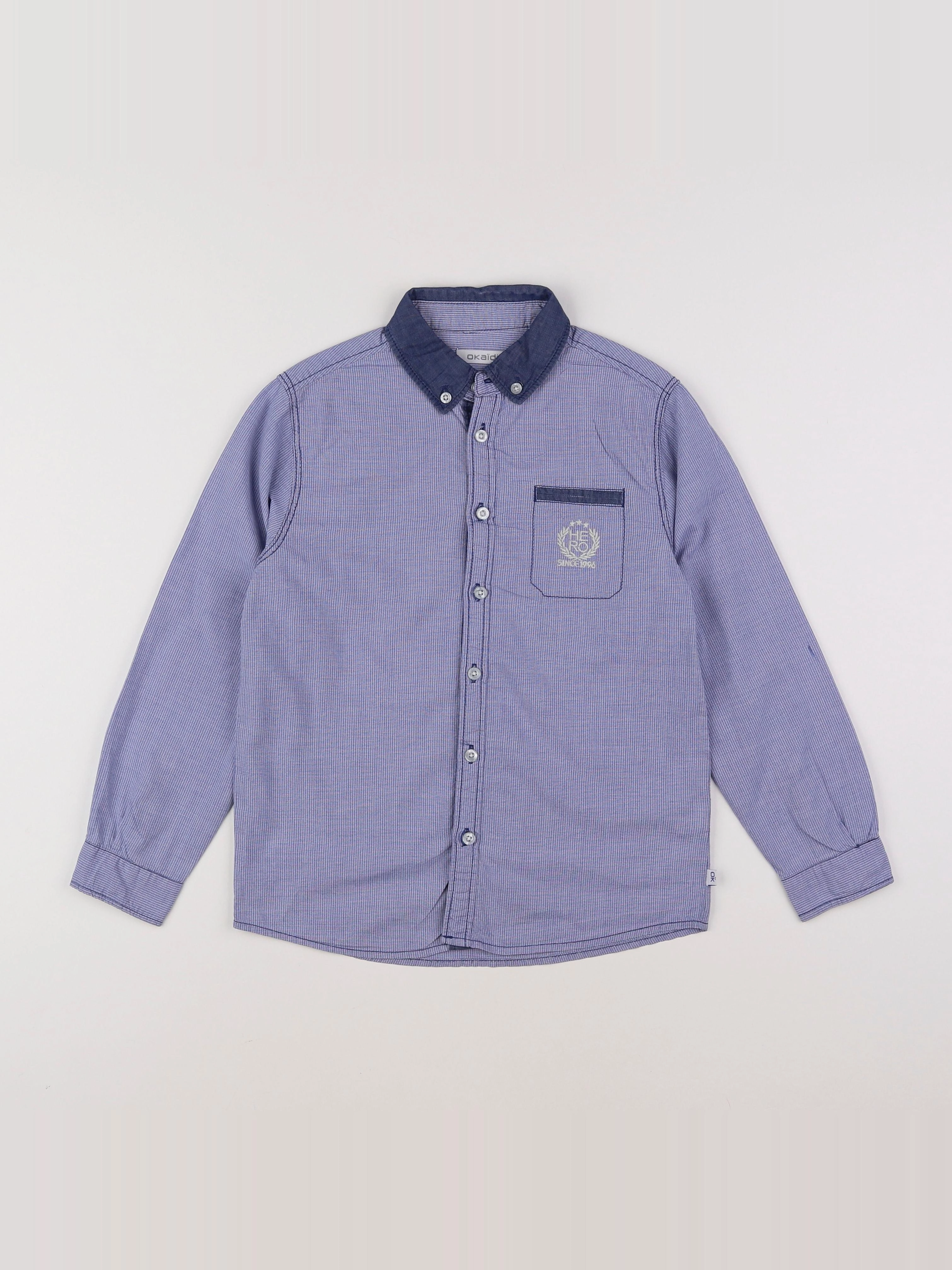 Okaidi - chemise bleu - 8 ans
