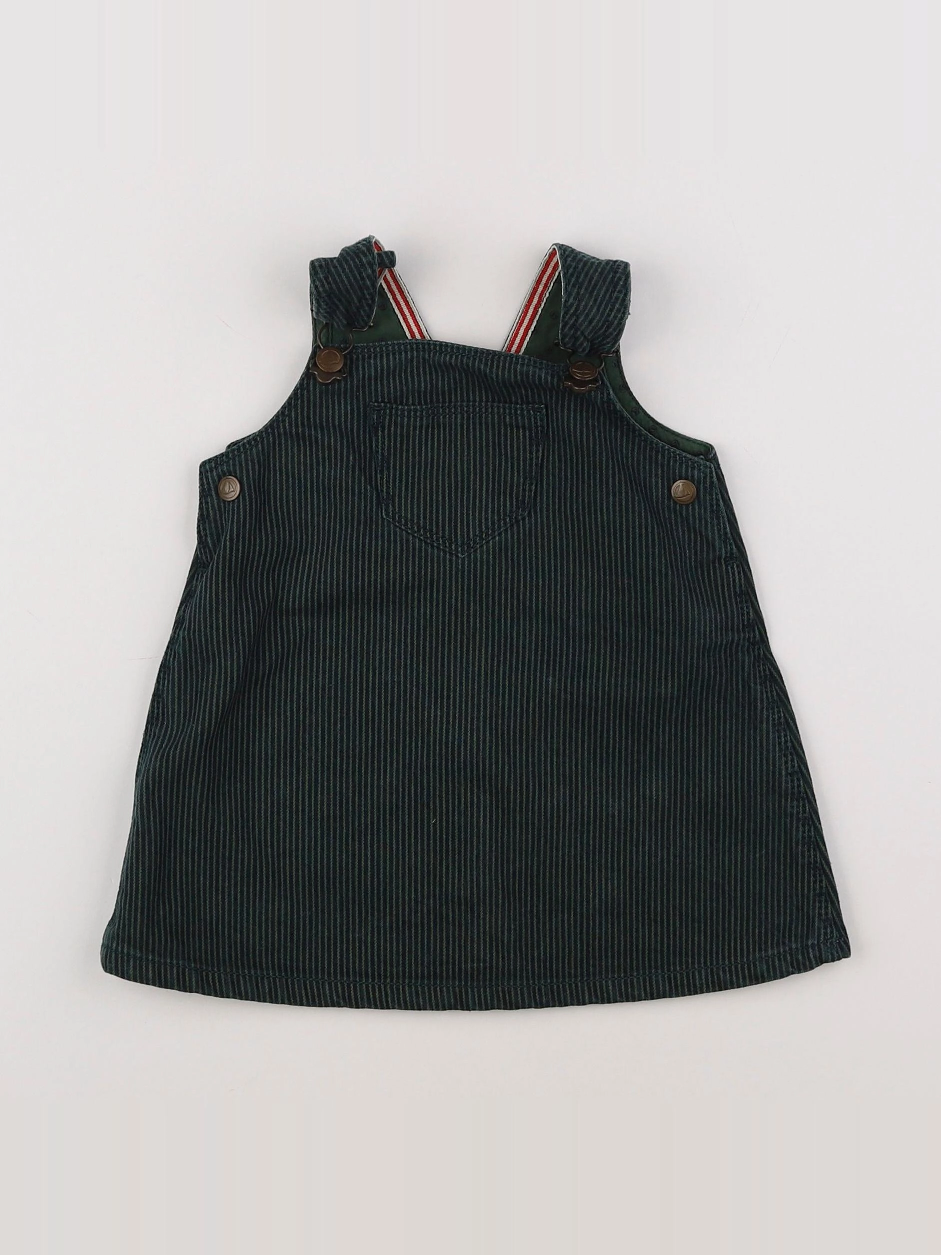 Petit Bateau - robe vert - 12 mois