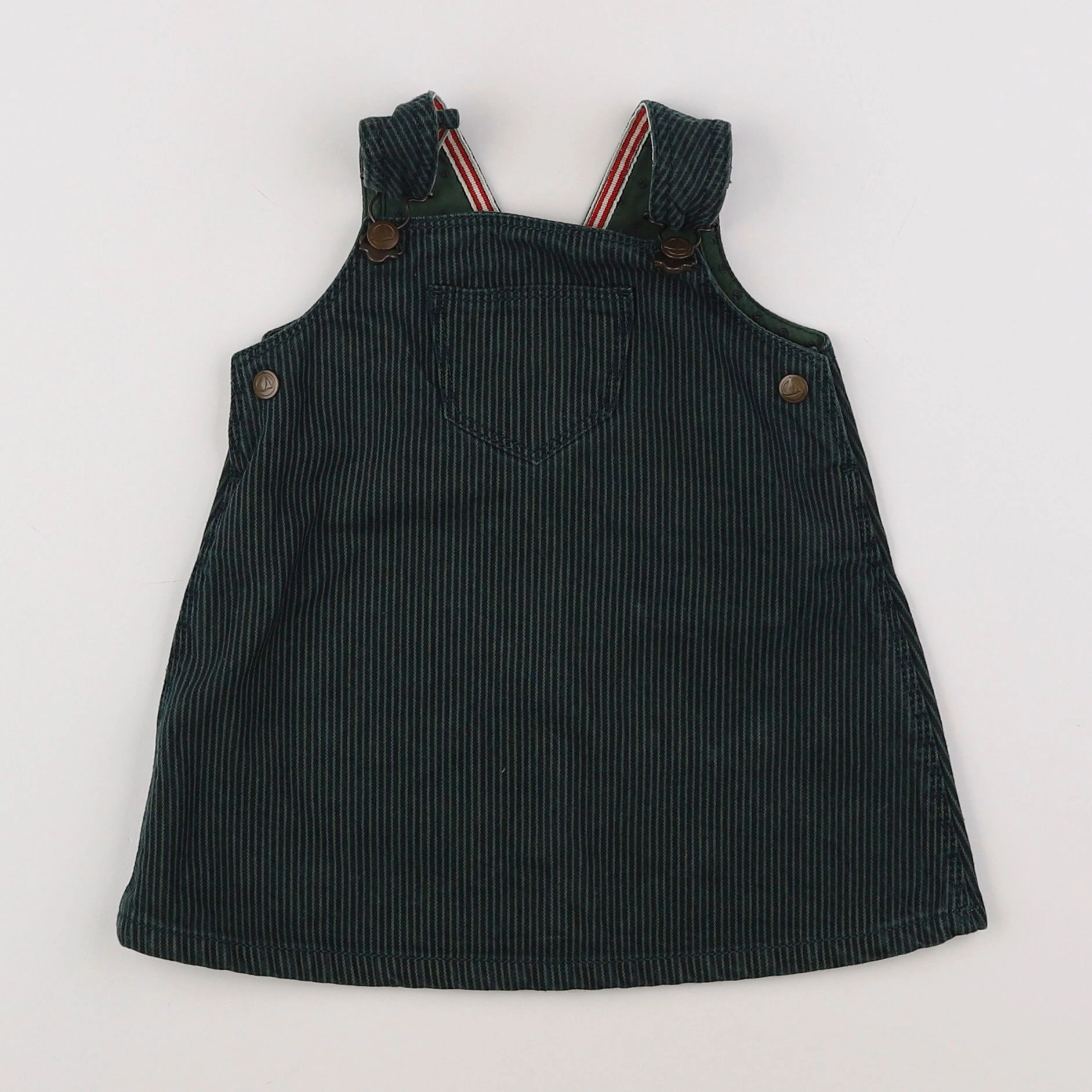 Petit Bateau - robe vert - 12 mois