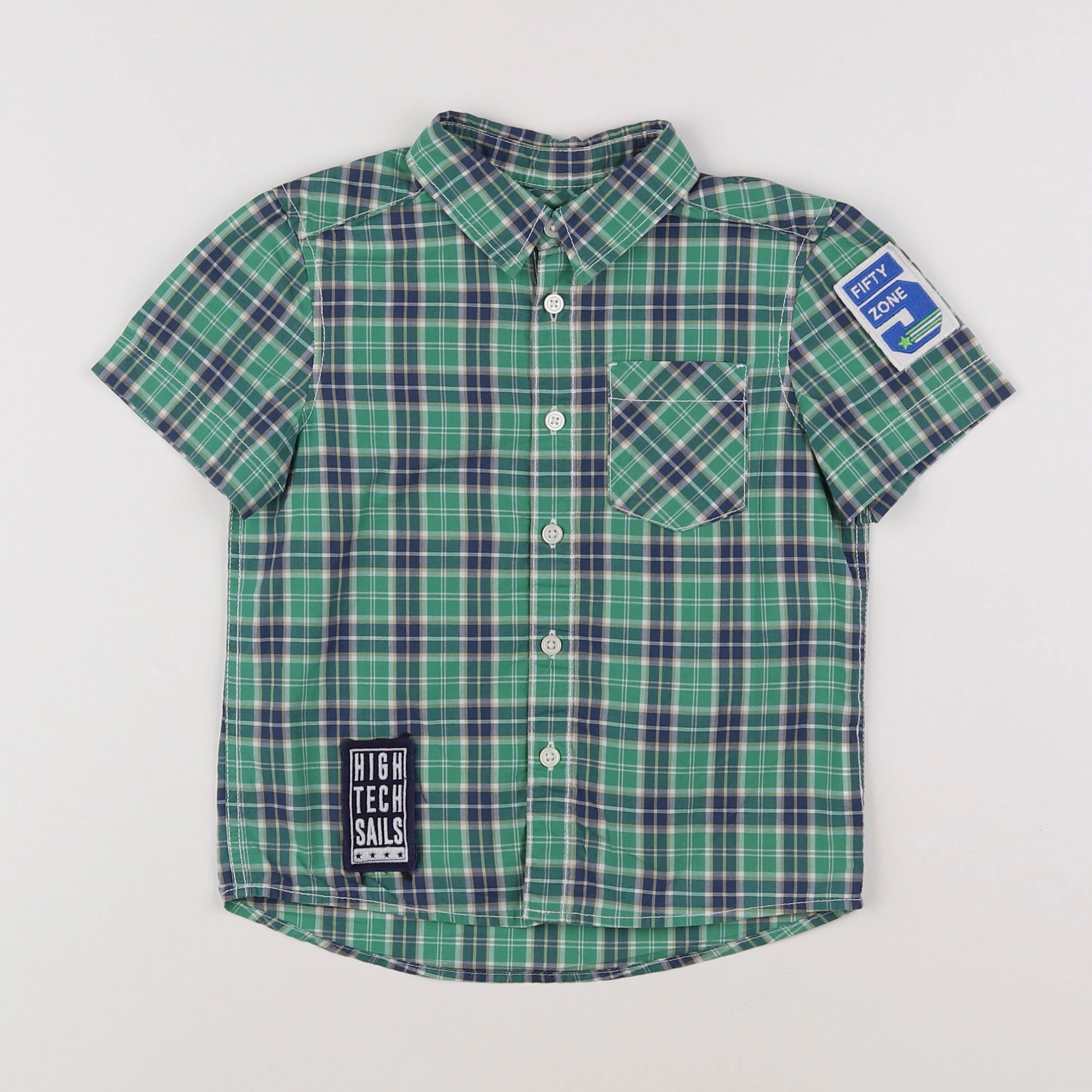 Benetton - chemise vert - 3/4 ans