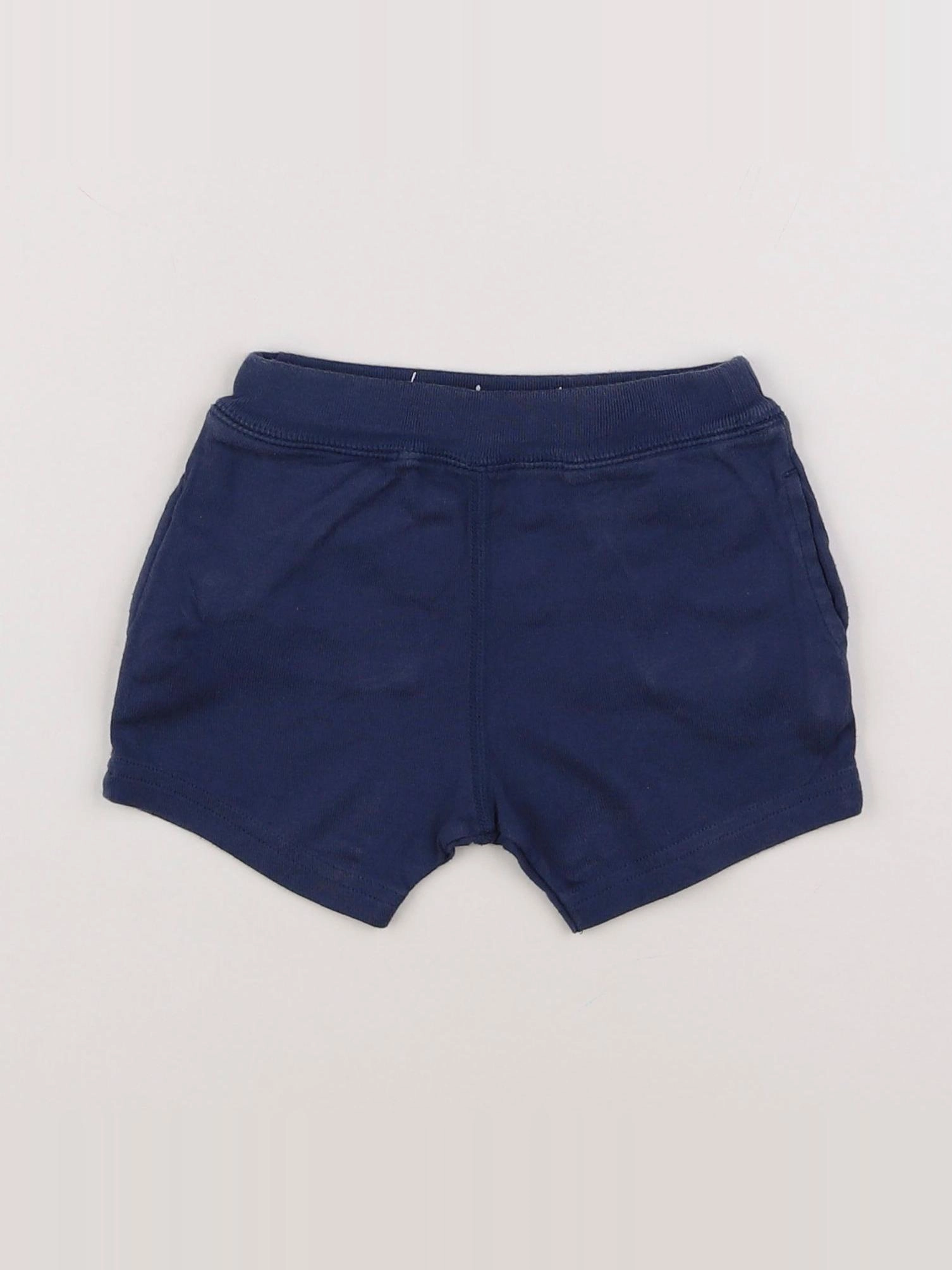 Petit Bateau - short bleu - 6 mois
