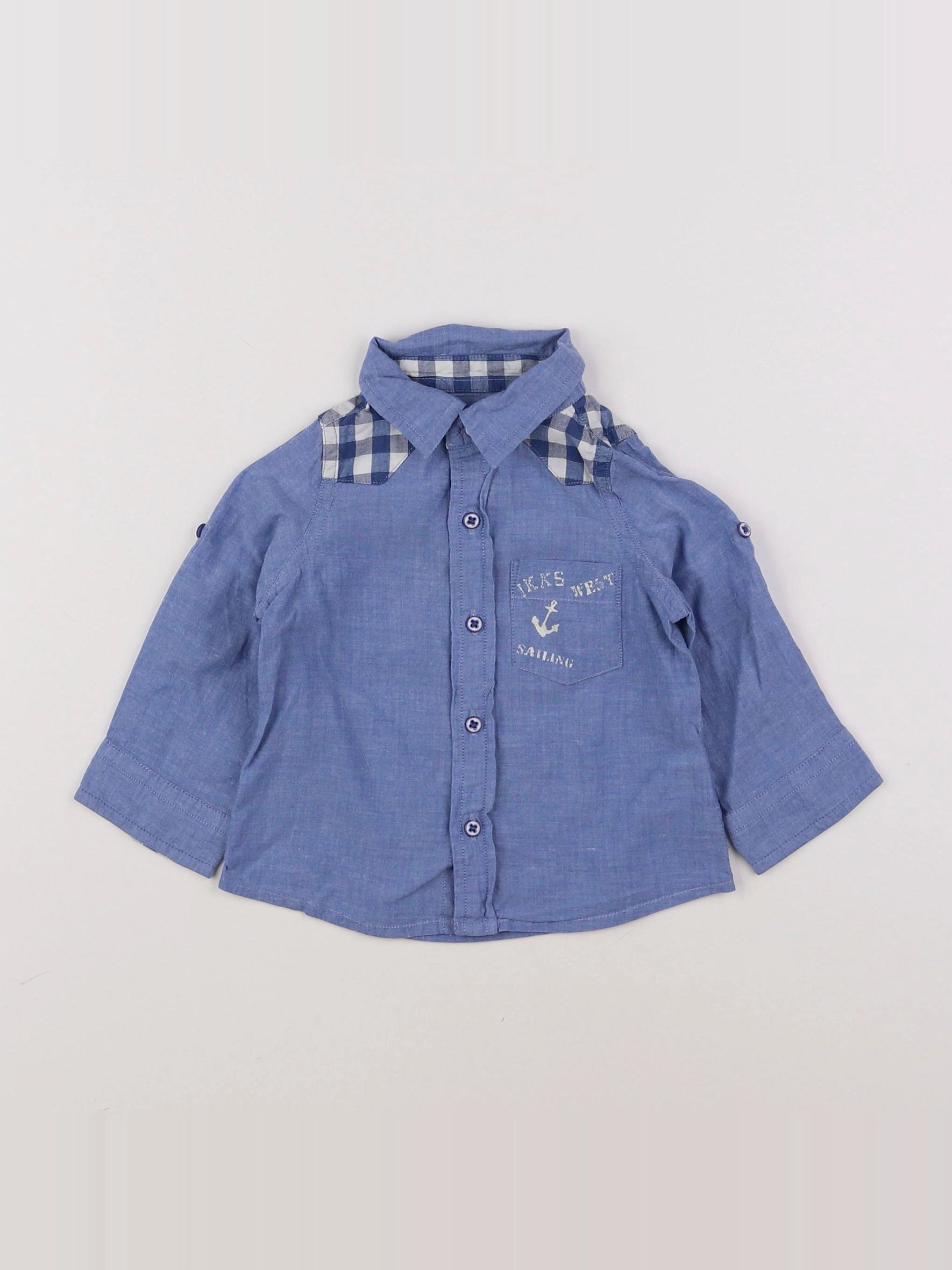 IKKS - chemise bleu - 6 mois