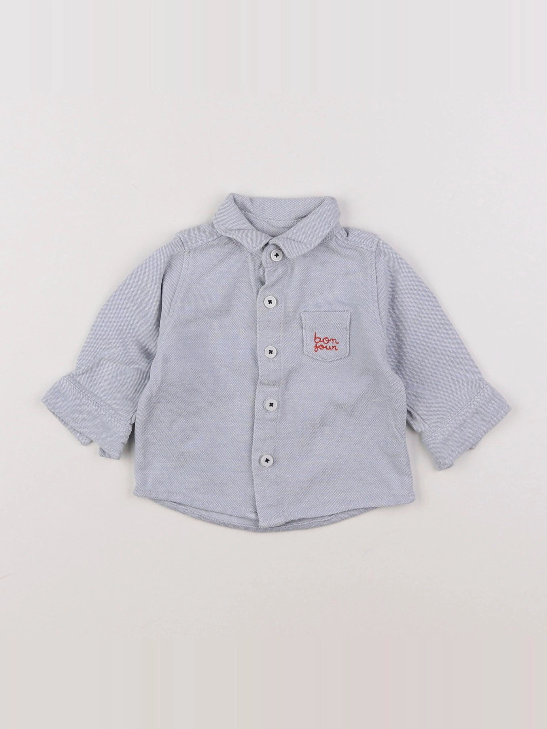 Tape à l'oeil - chemise bleu - 3 mois