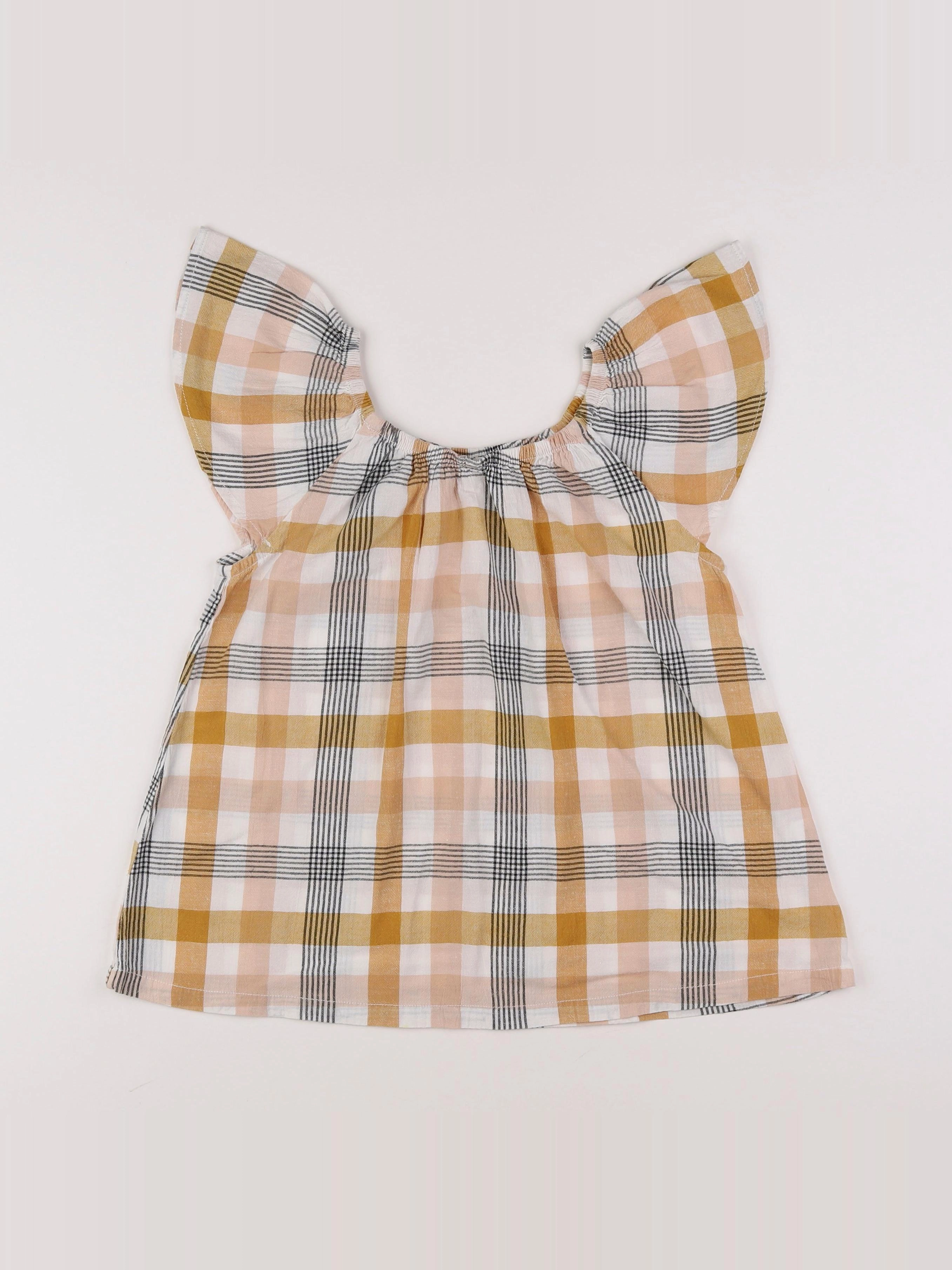 Monoprix - blouse beige, marron - 10 ans