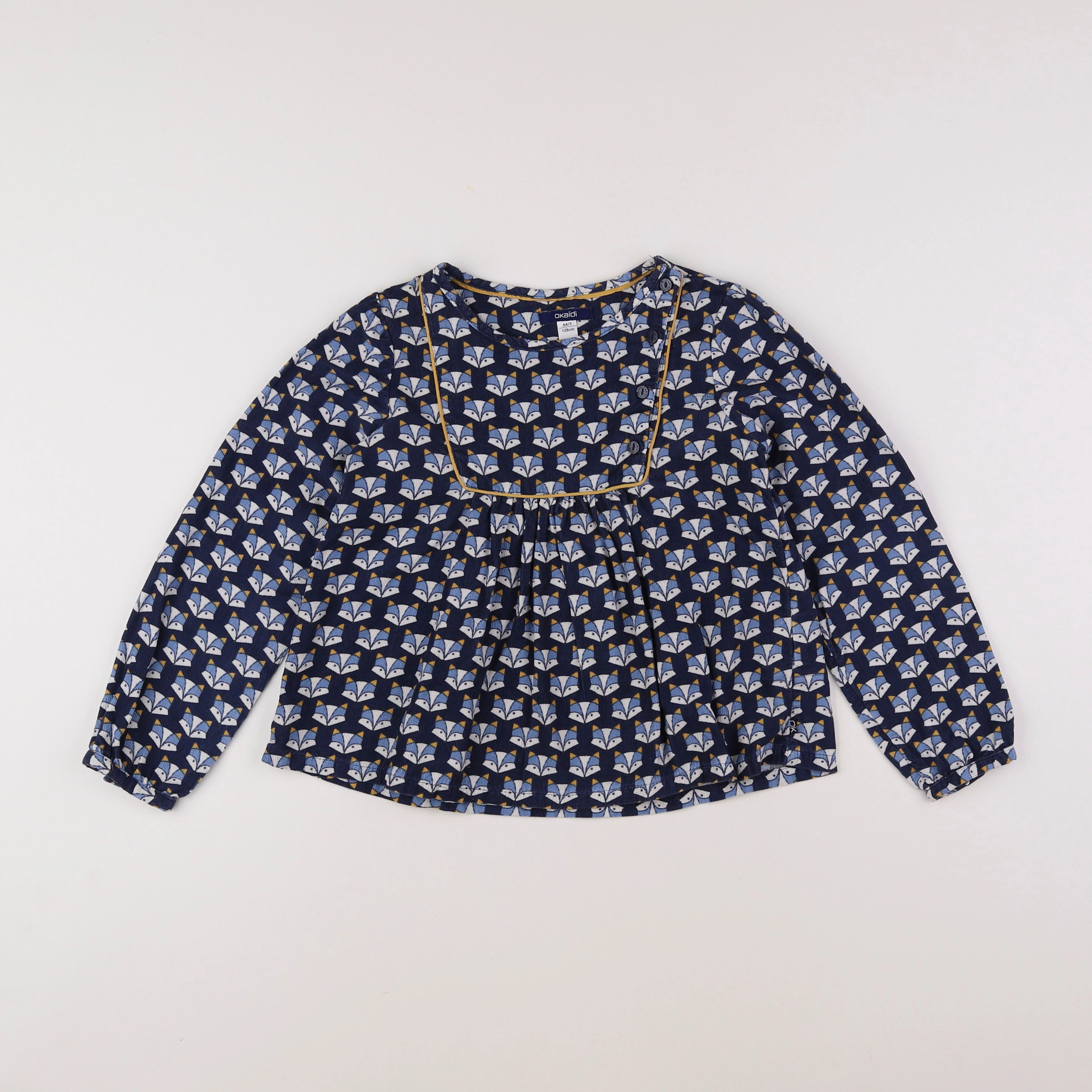 Okaidi - blouse bleu - 8 ans