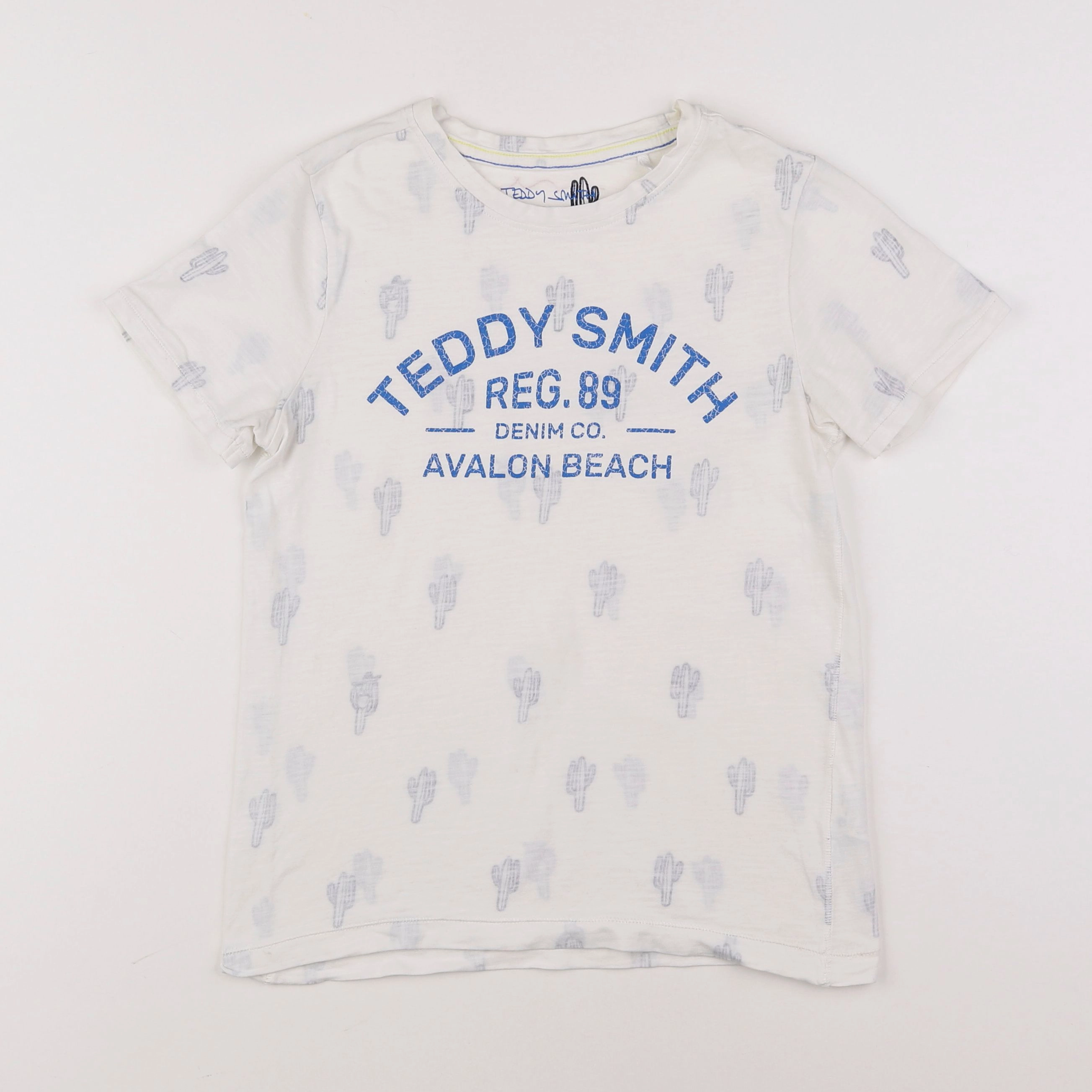 Teddy Smith - tee-shirt blanc, bleu - 10 ans