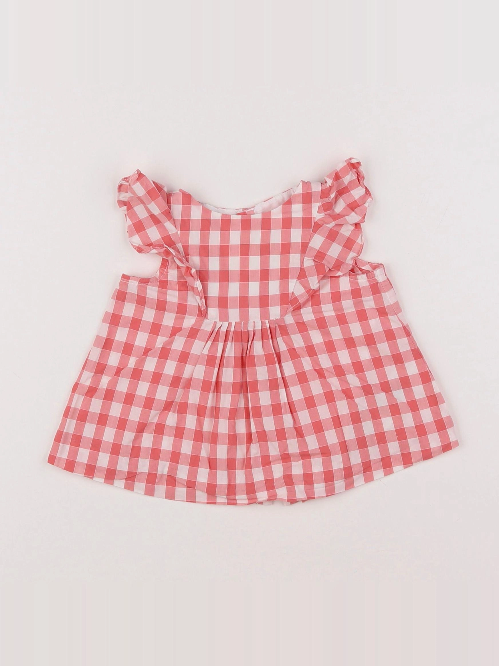 Jacadi - blouse blanc, rose - 6 mois