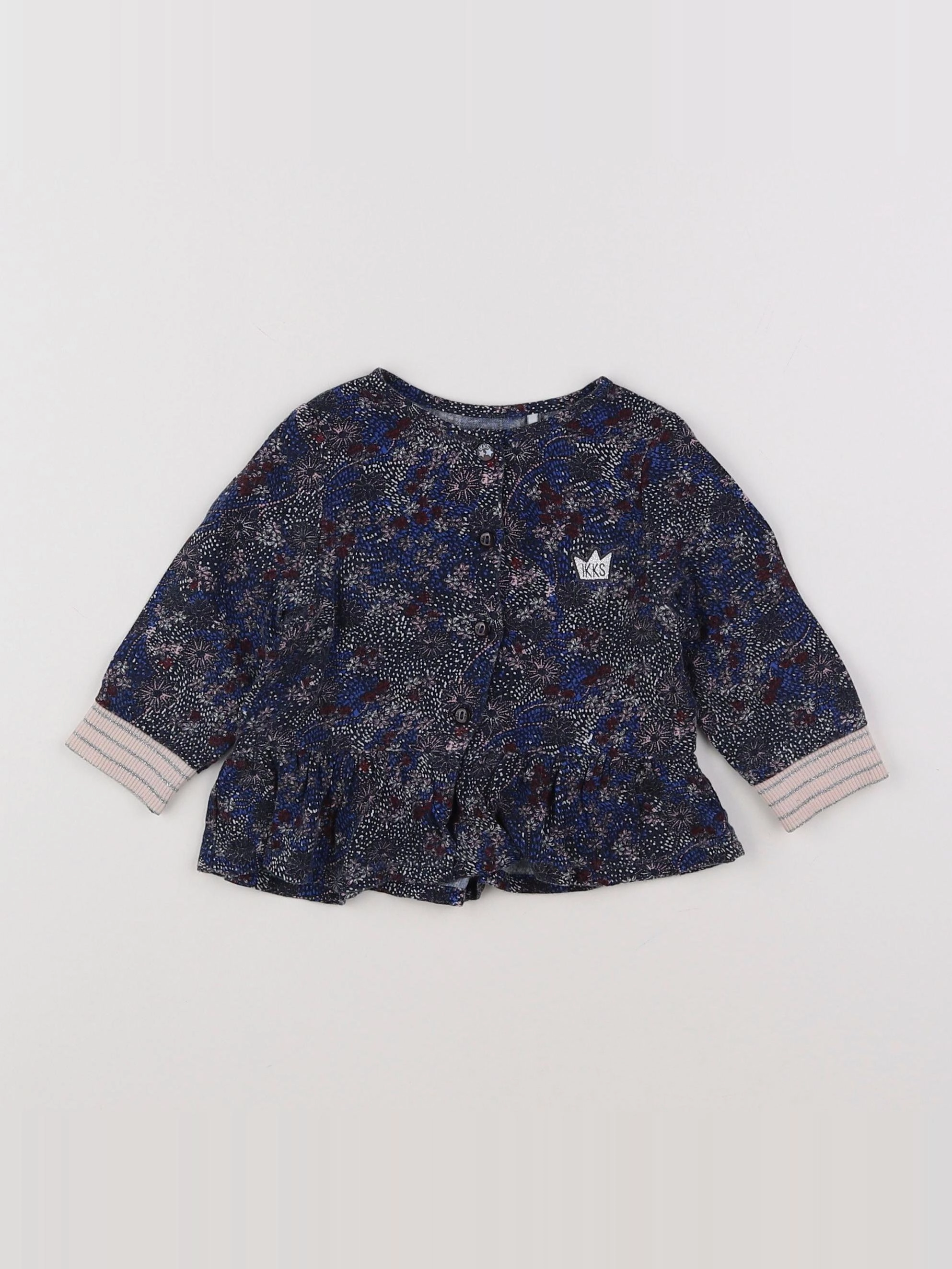 IKKS - blouse bleu - 6 mois