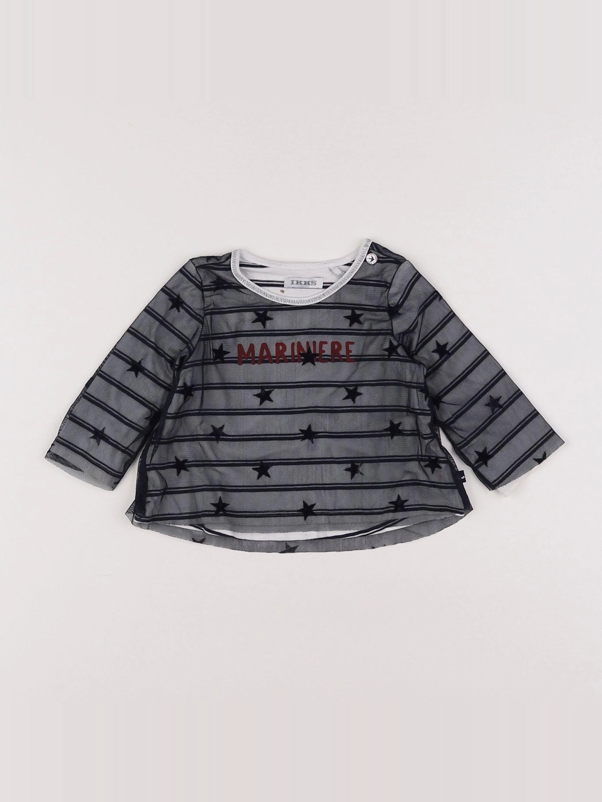 IKKS - tee-shirt bleu - 6 mois