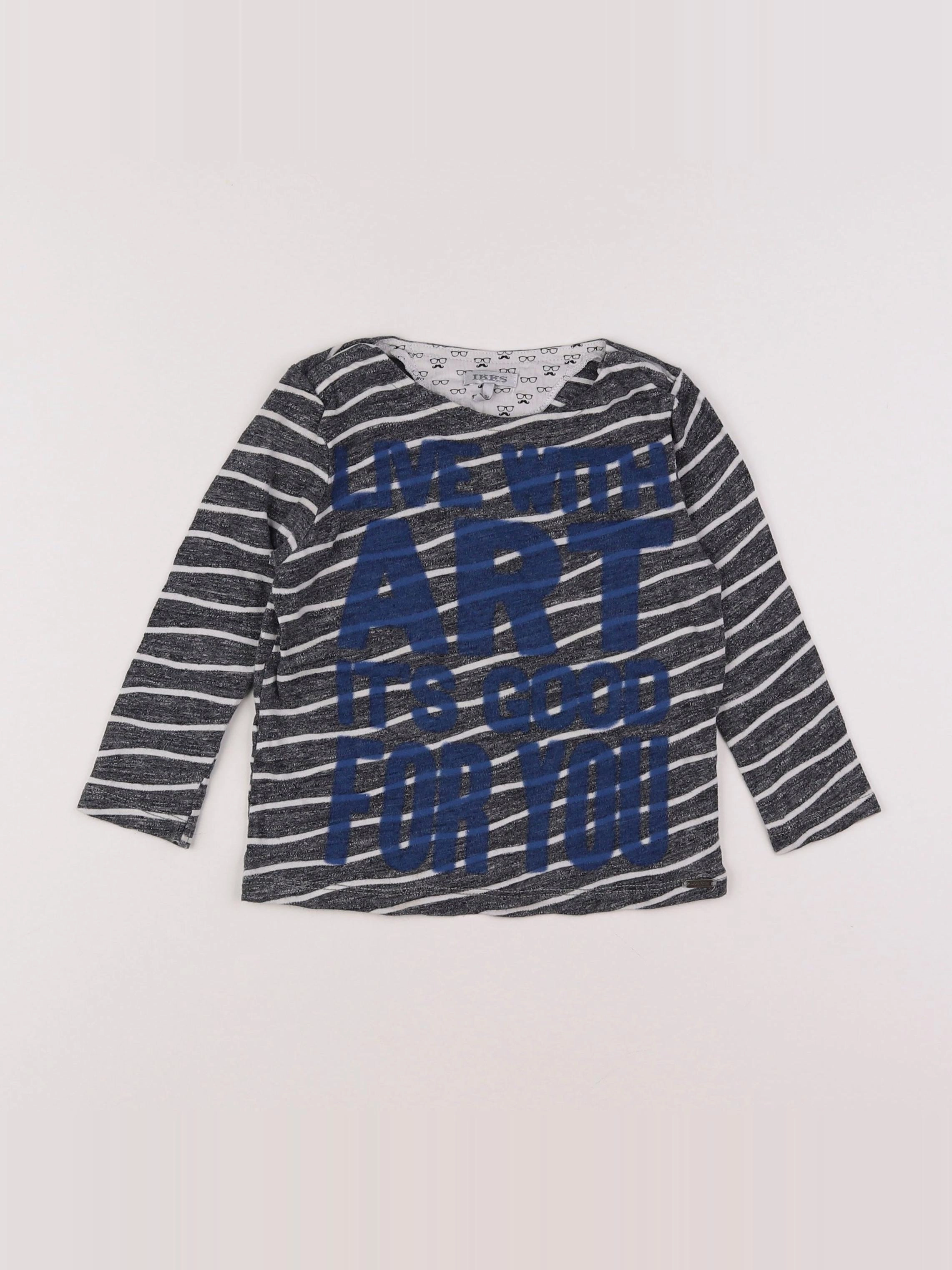 IKKS - tee-shirt bleu, gris - 2 ans
