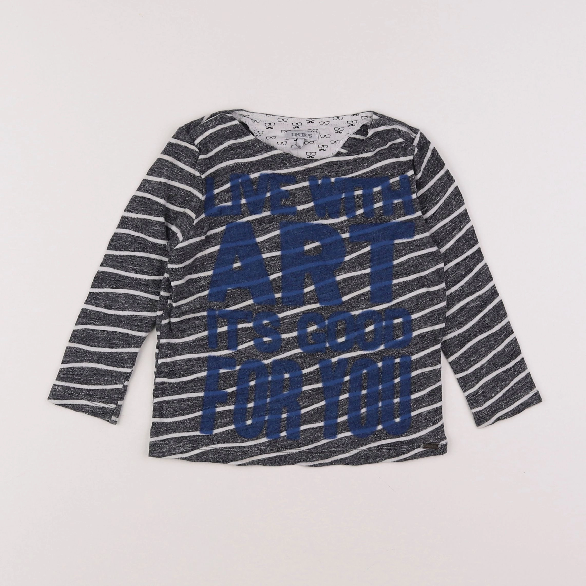 IKKS - tee-shirt bleu, gris - 2 ans