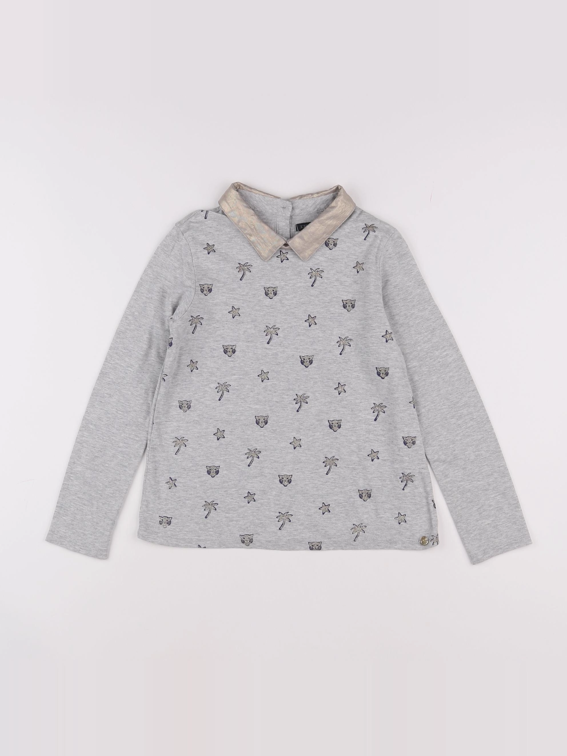 IKKS - tee-shirt gris - 8 ans