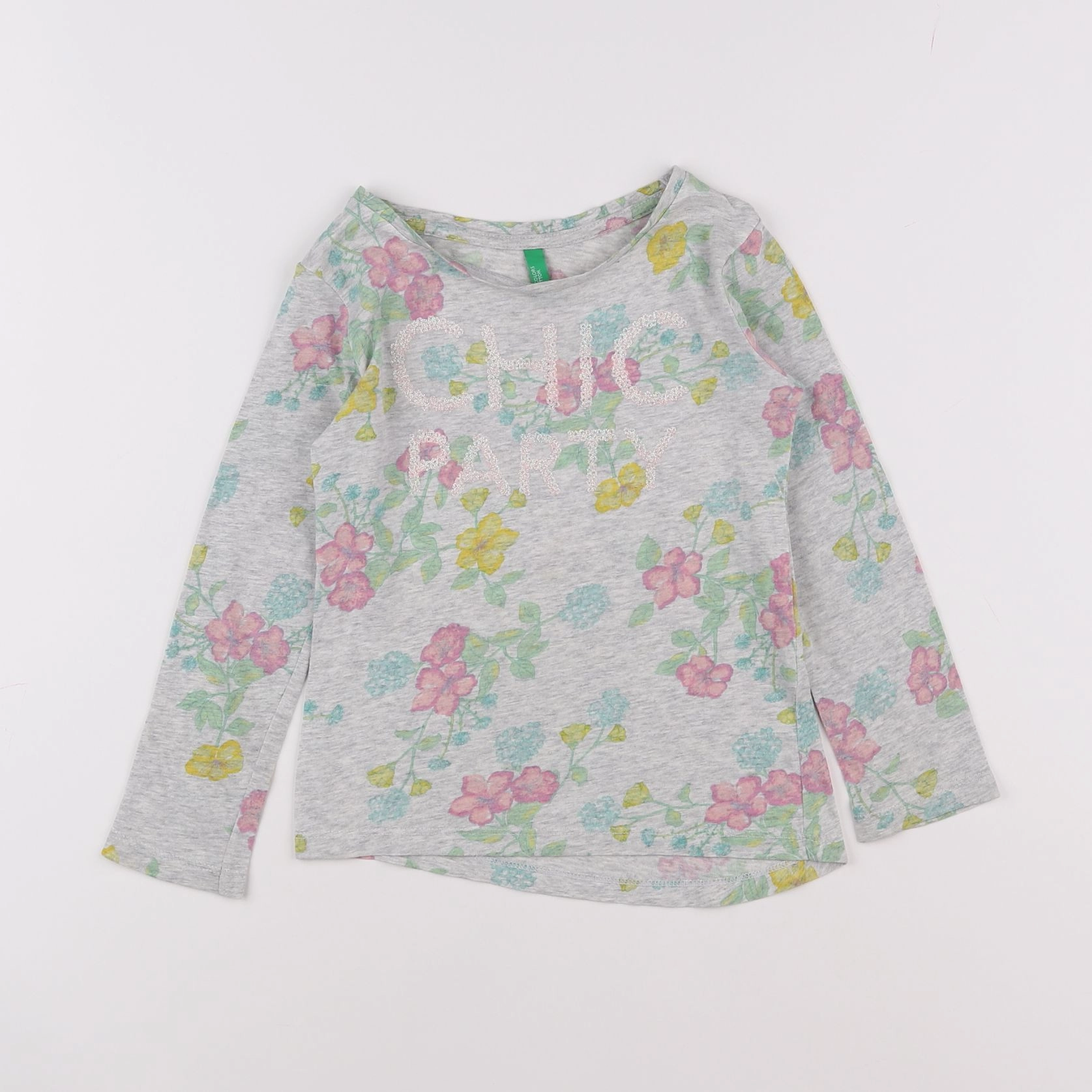 Benetton - tee-shirt multicolore - 3/4 ans