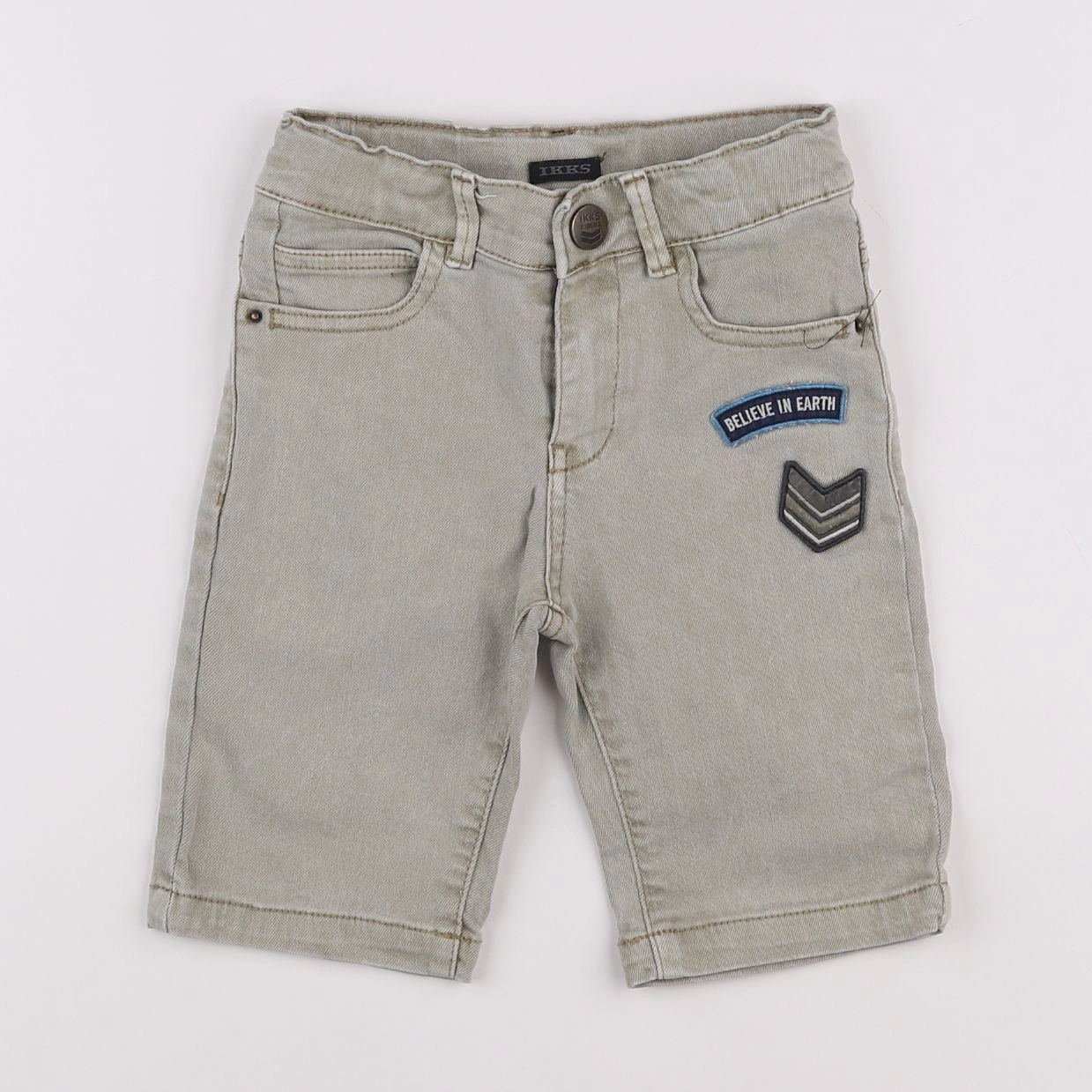 IKKS - short marron, vert - 6 ans