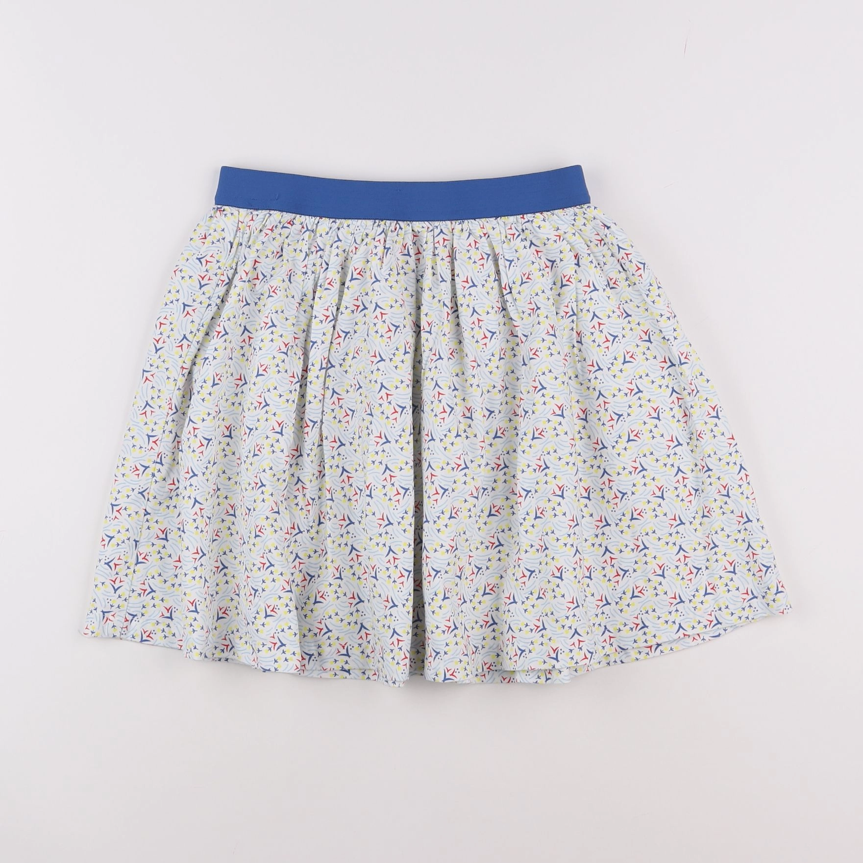Okaidi - jupe blanc, bleu, jaune - 10 ans