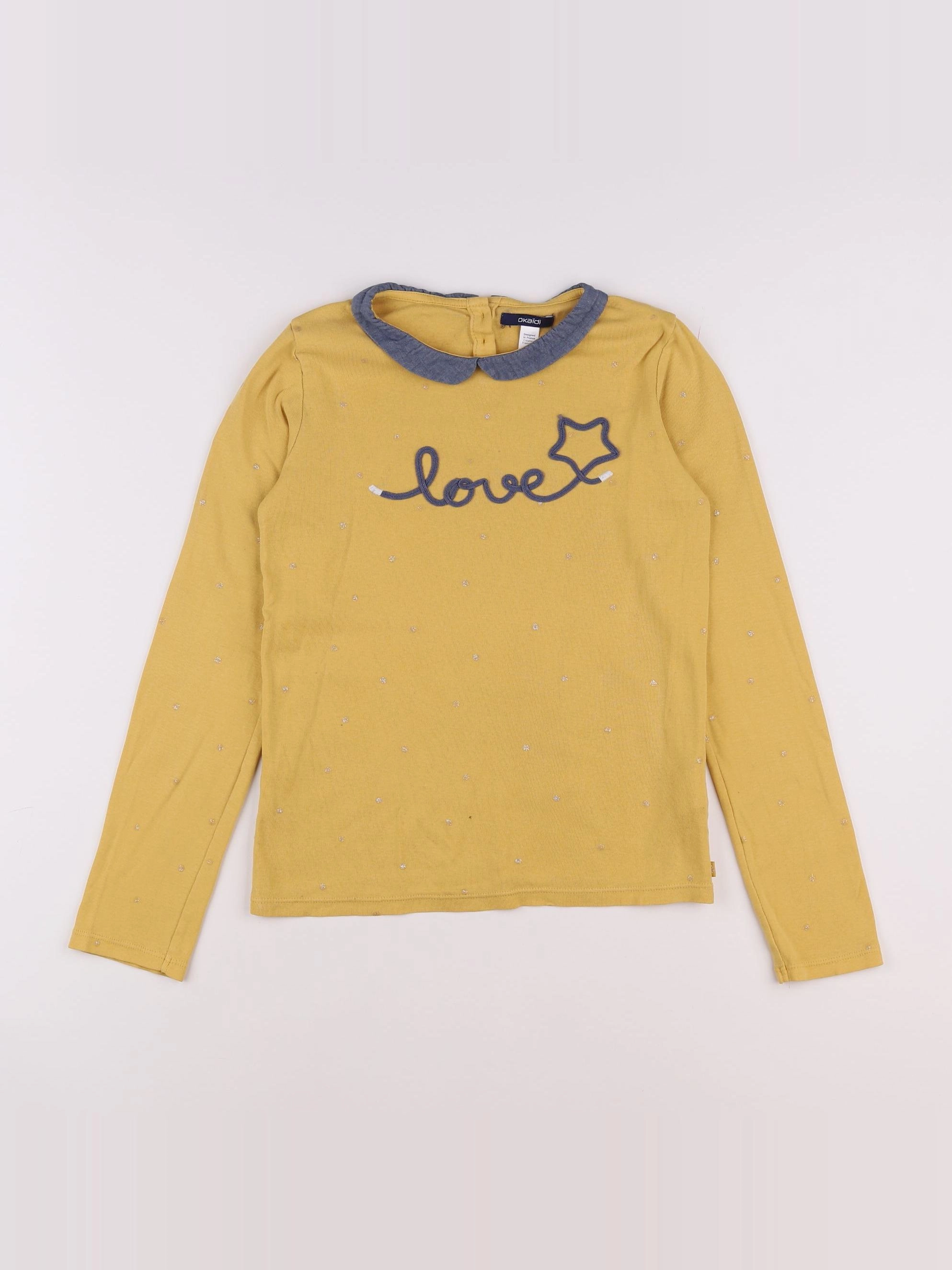 Okaidi - tee-shirt jaune, gris - 12 ans