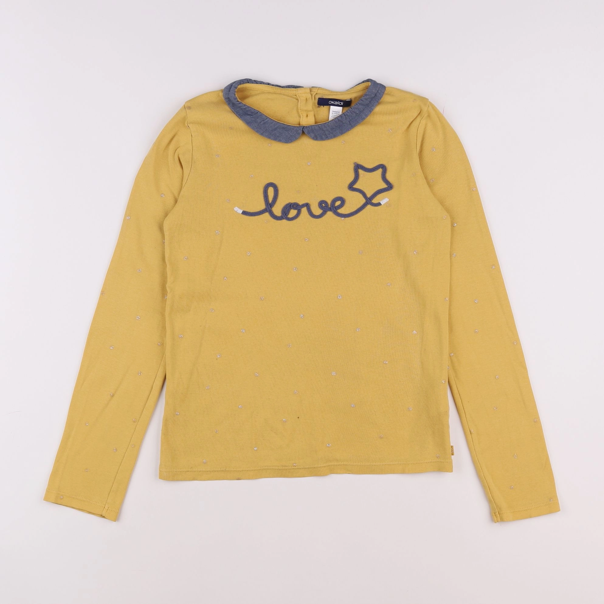 Okaidi - tee-shirt jaune, gris - 12 ans