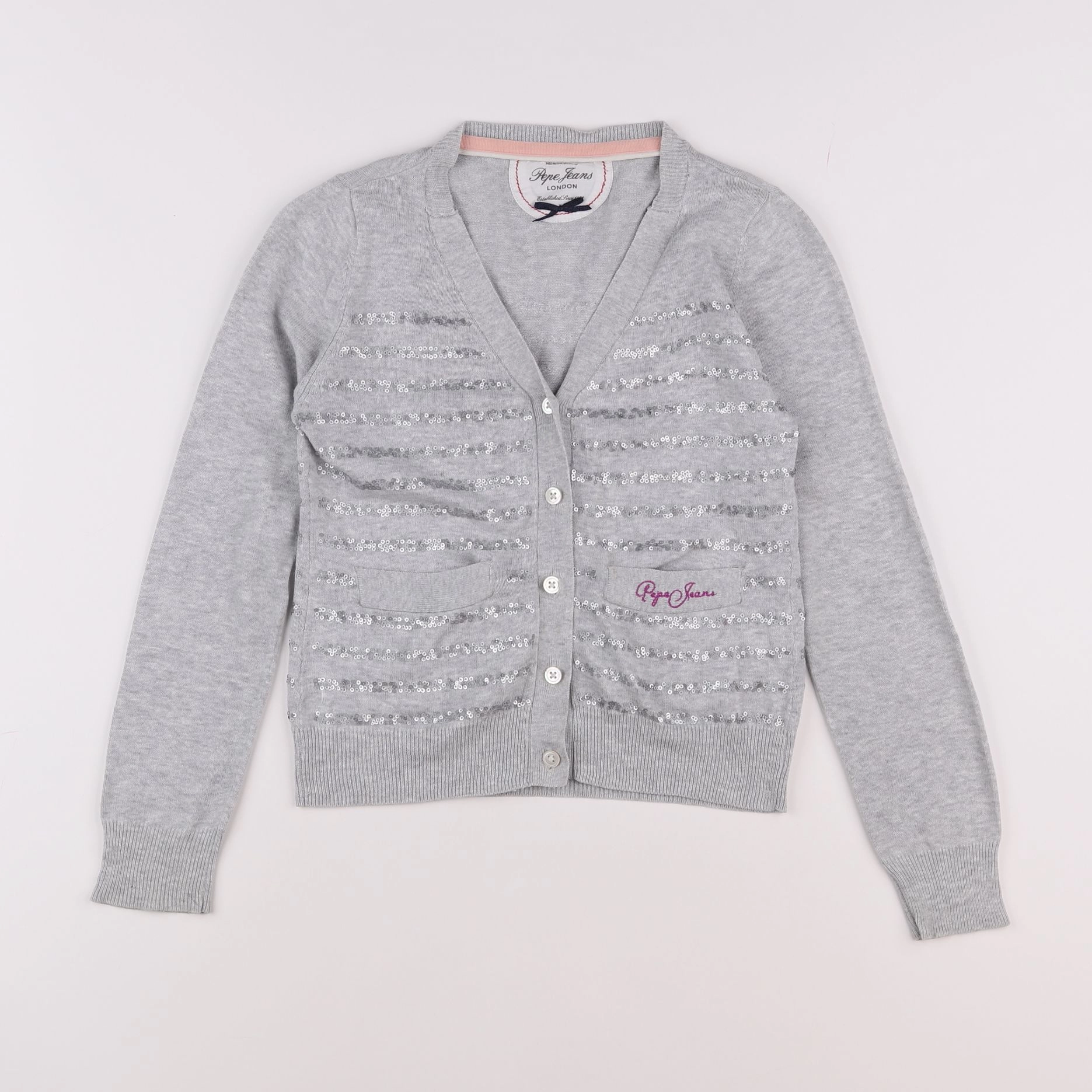 Pepe Jeans - gilet gris - 10 ans