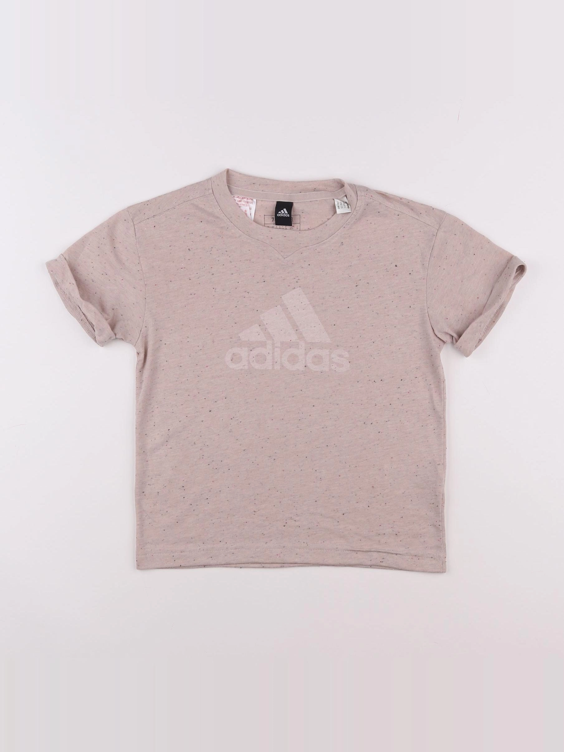 Adidas - tee-shirt rose - 7/8 ans
