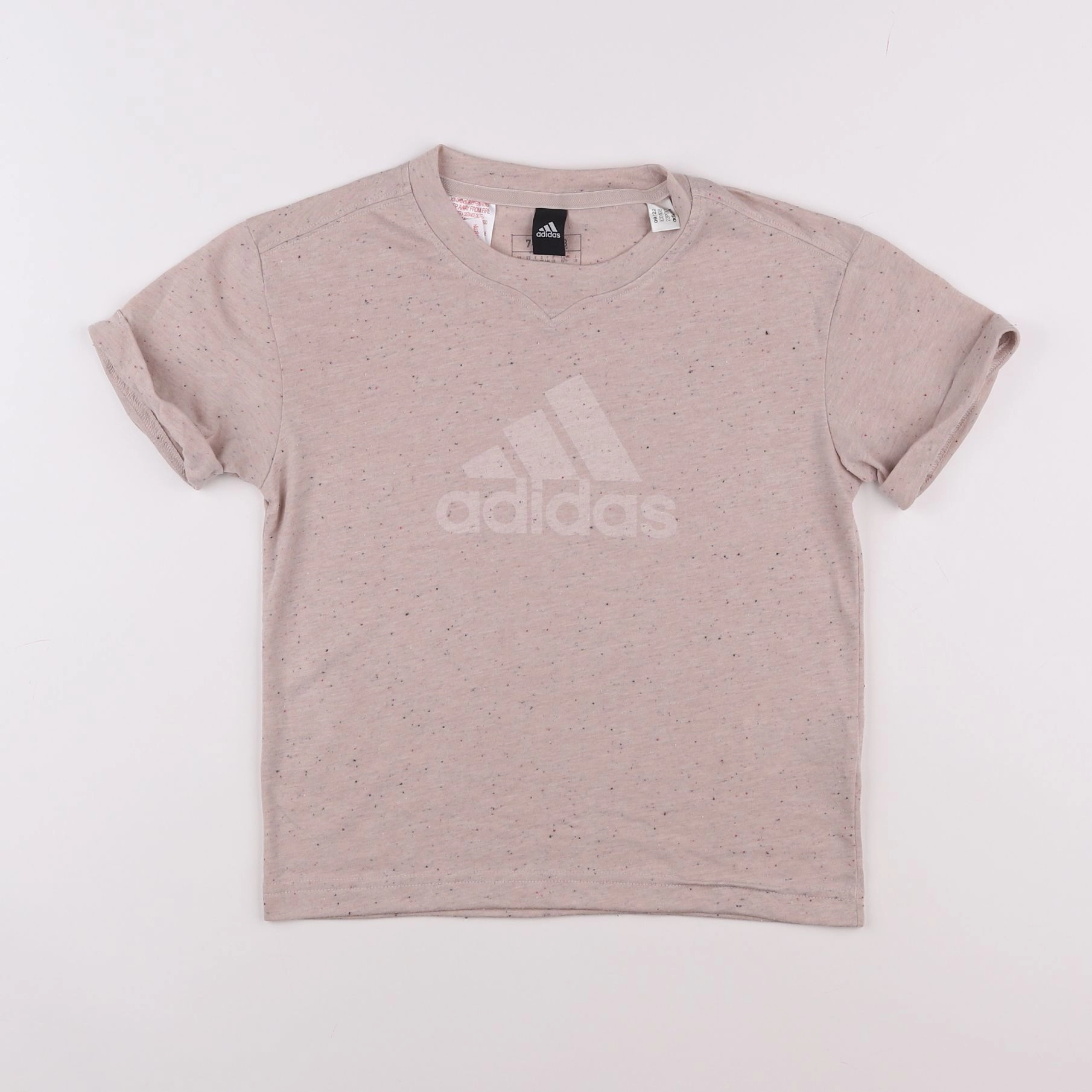 Adidas - tee-shirt rose - 7/8 ans