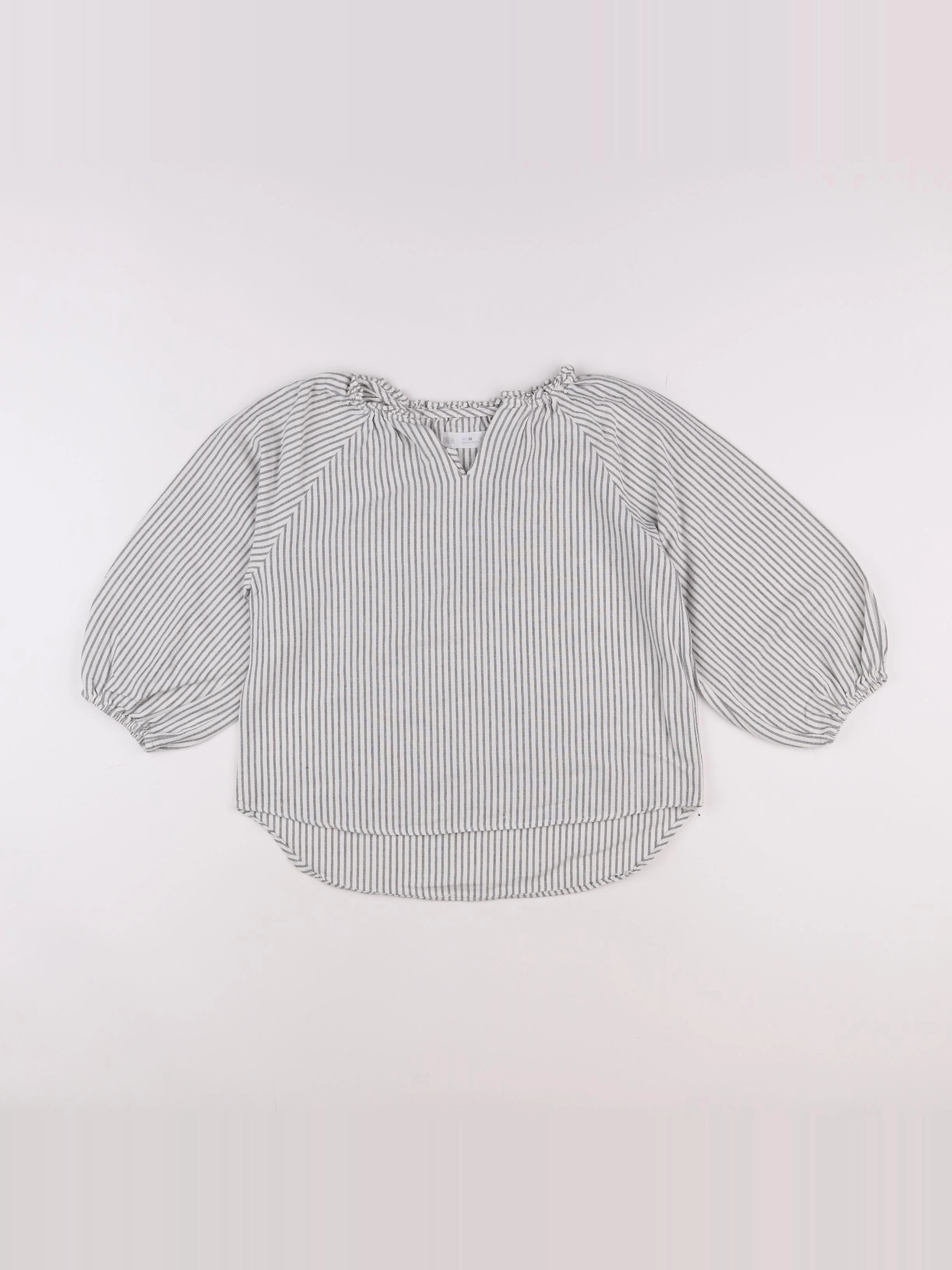 Zara - blouse gris - 10 ans