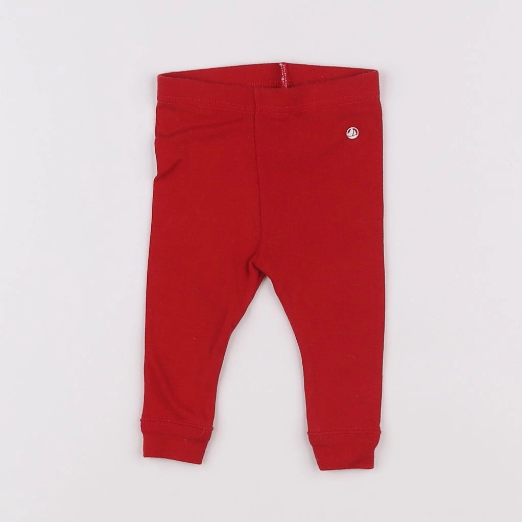 Petit Bateau - legging rouge - 3 mois