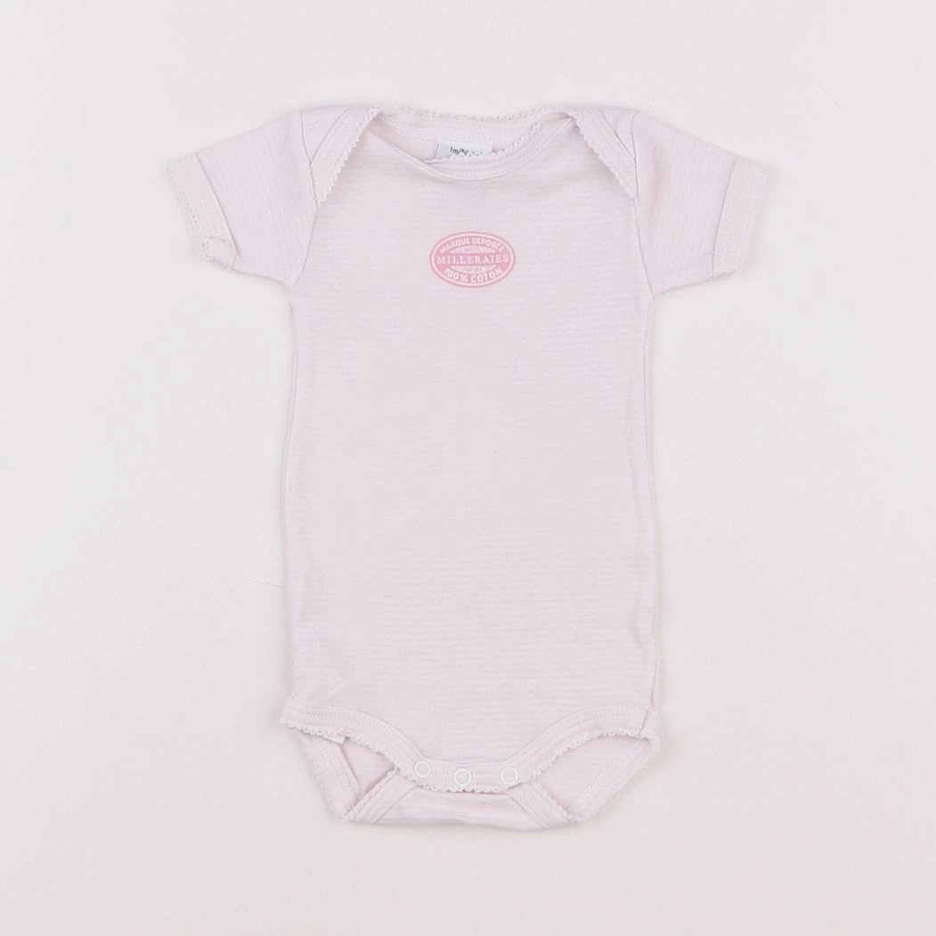 Petit Bateau - body rose - 1 mois