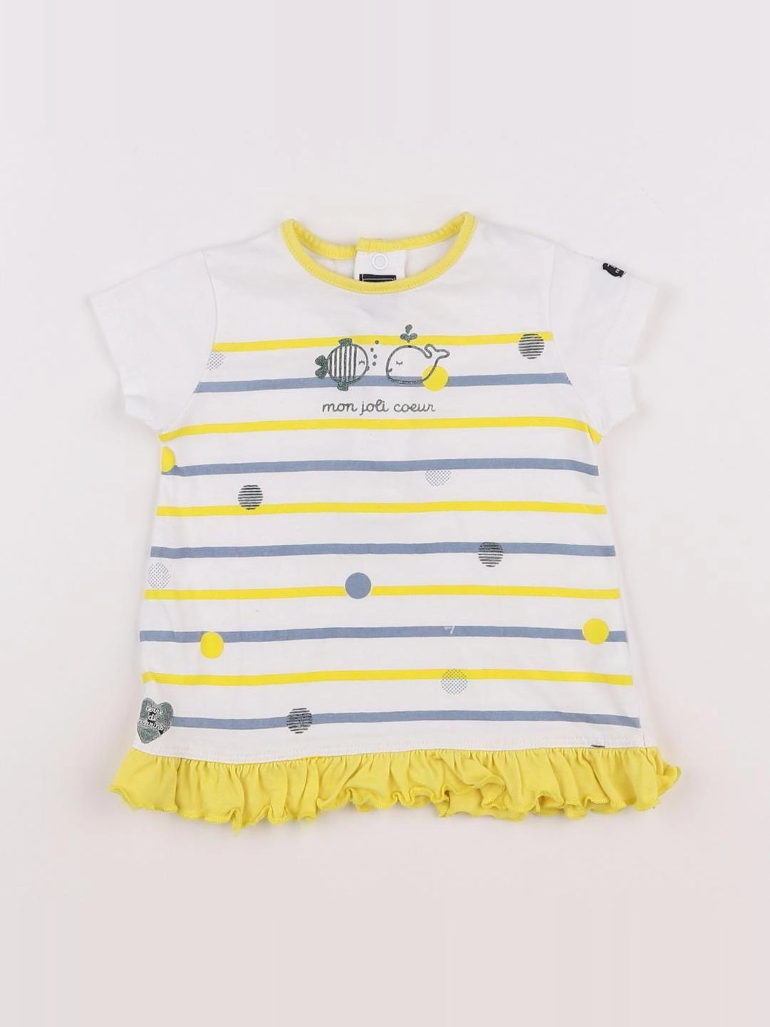 Terre de marins - robe blanc, bleu - 6 mois