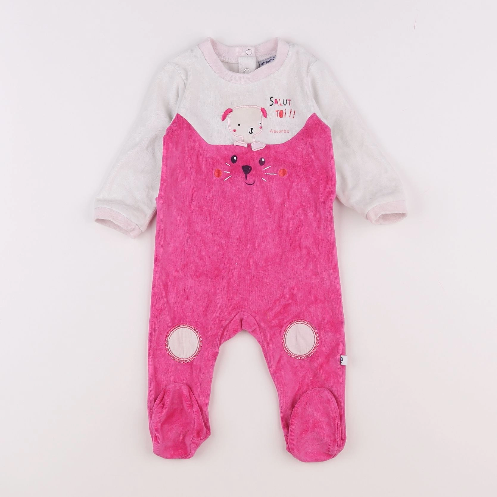 Absorba - pyjama velours rose - 6 mois