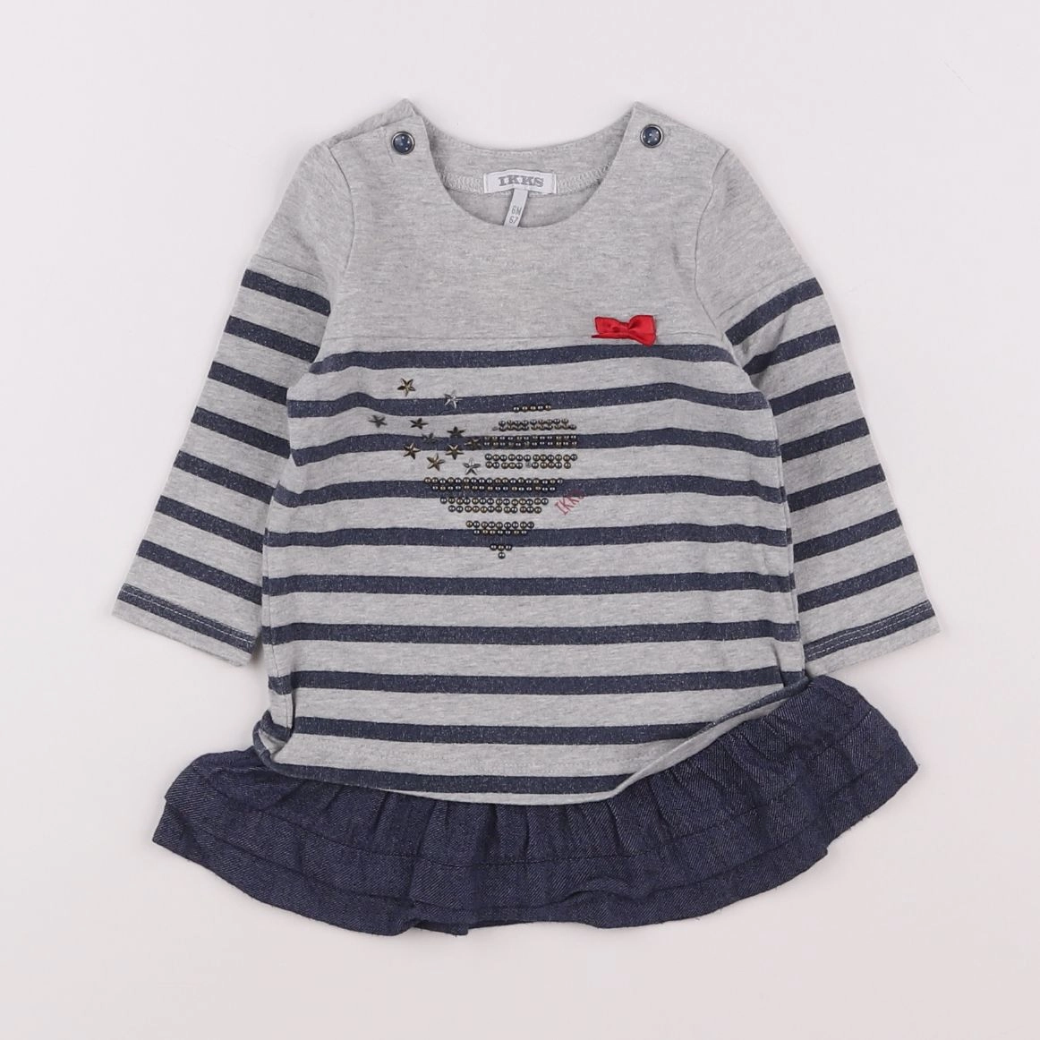 IKKS - robe gris - 6 mois