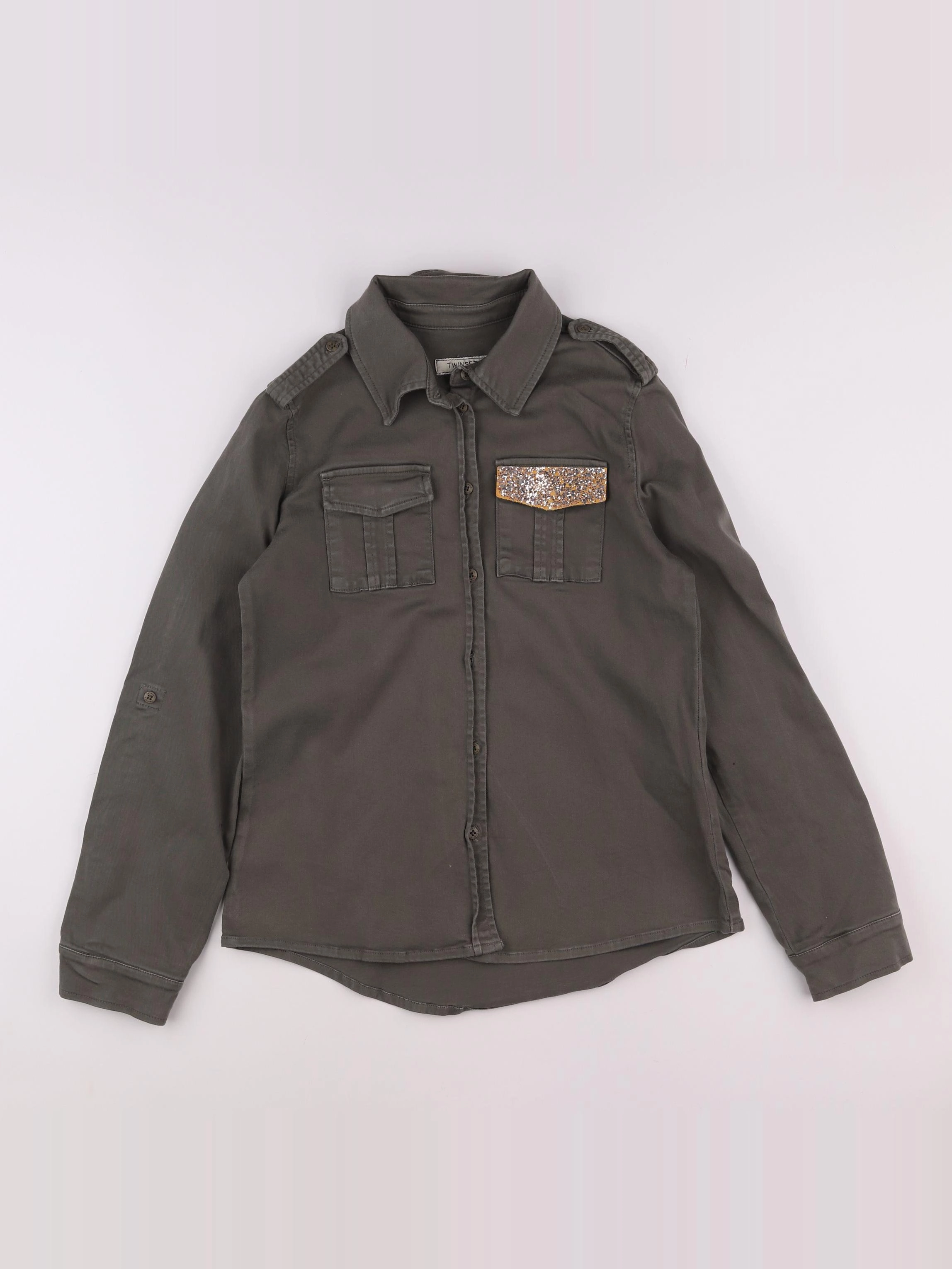Twinset - veste vert, argent - 14 ans