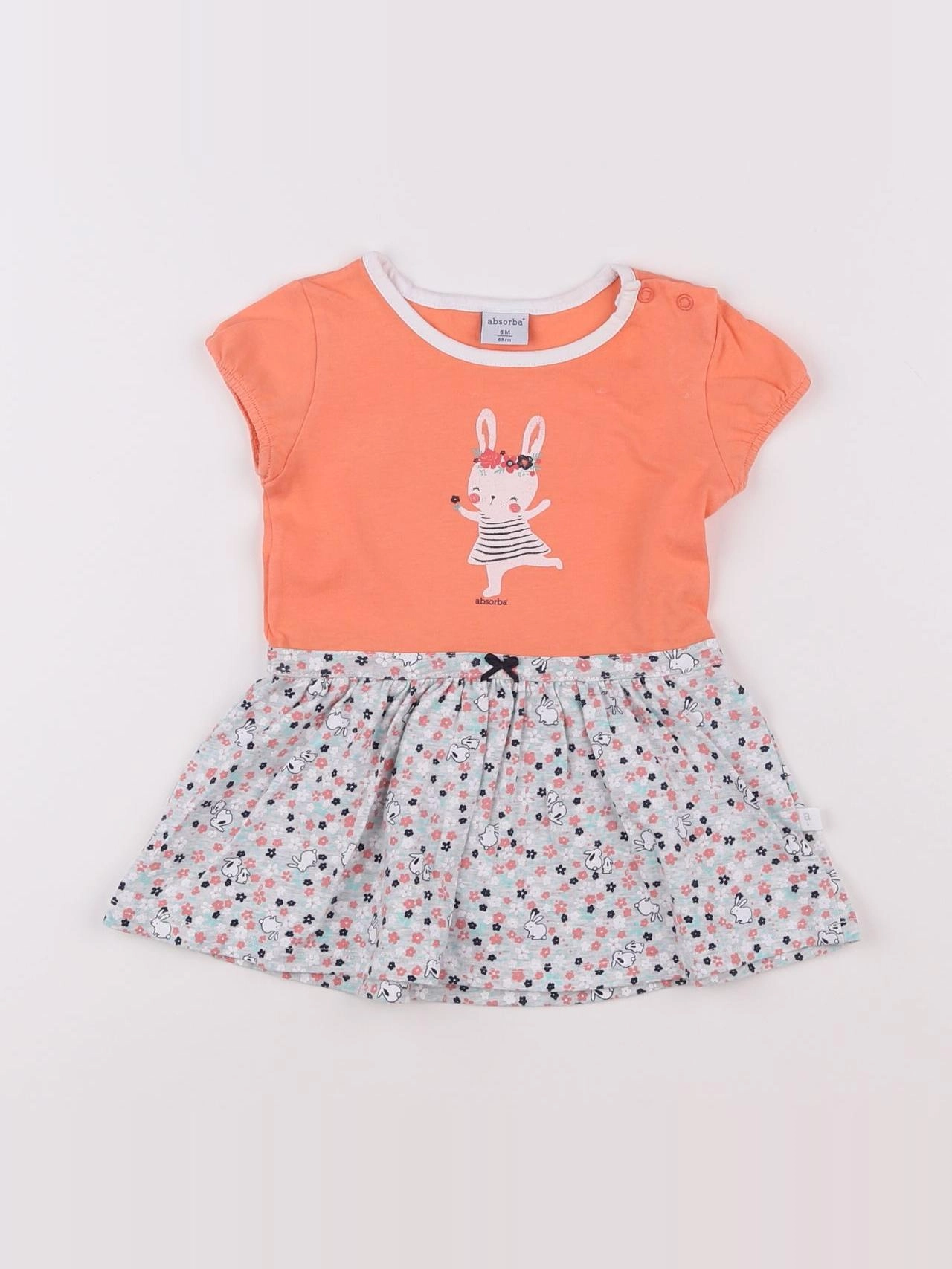 Absorba - robe orange - 6 mois