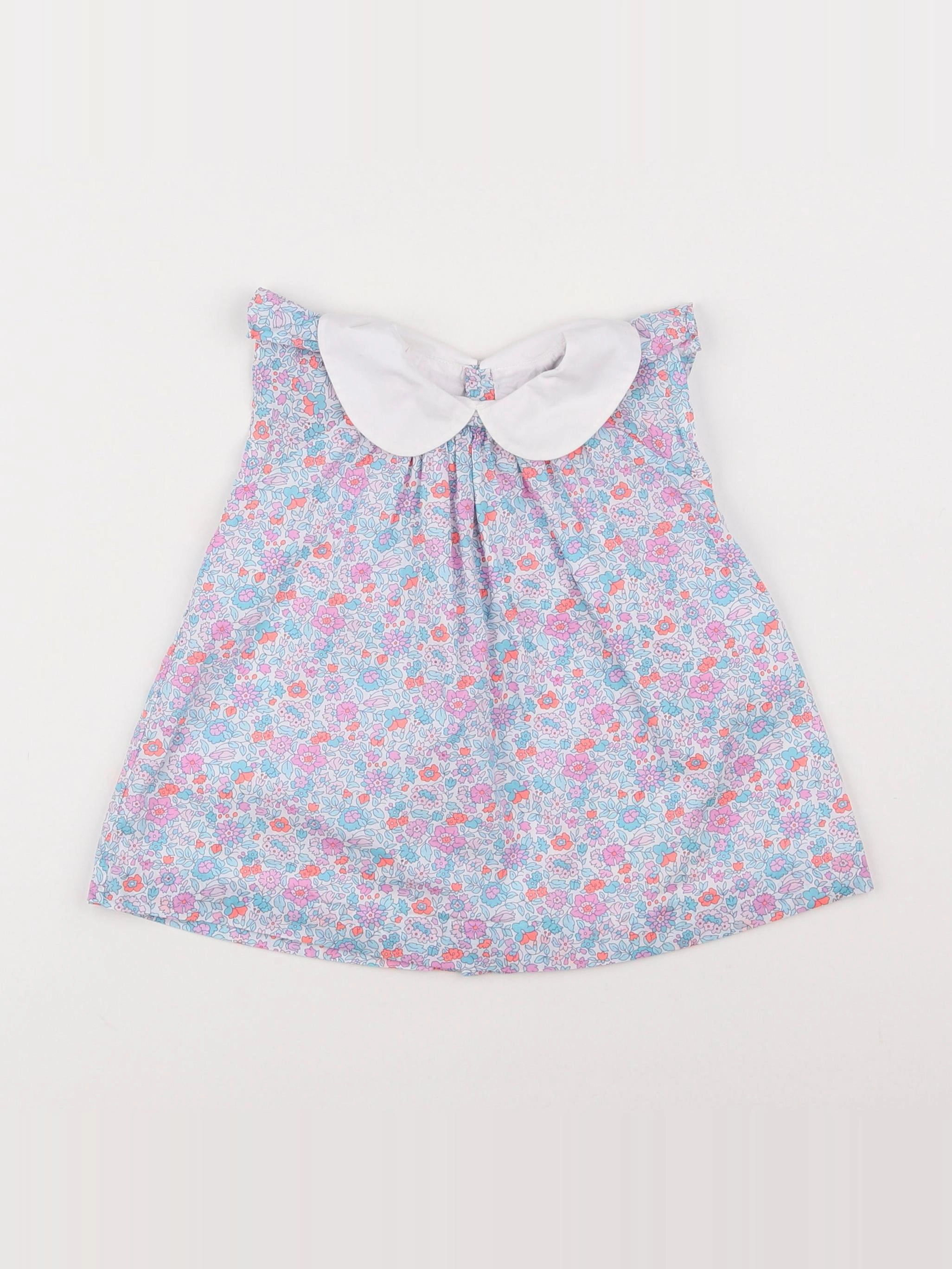 Jacadi - robe liberty bleu - 6 mois
