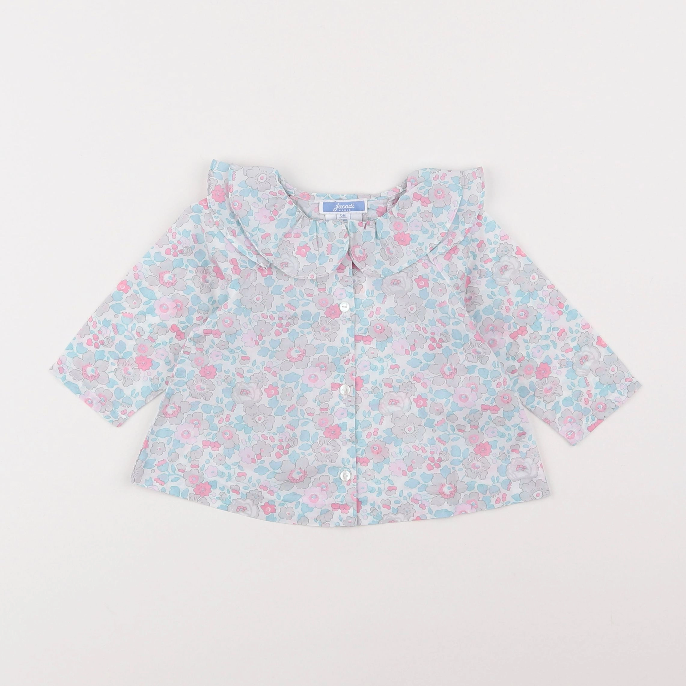 Jacadi - blouse liberty bleu - 6 mois