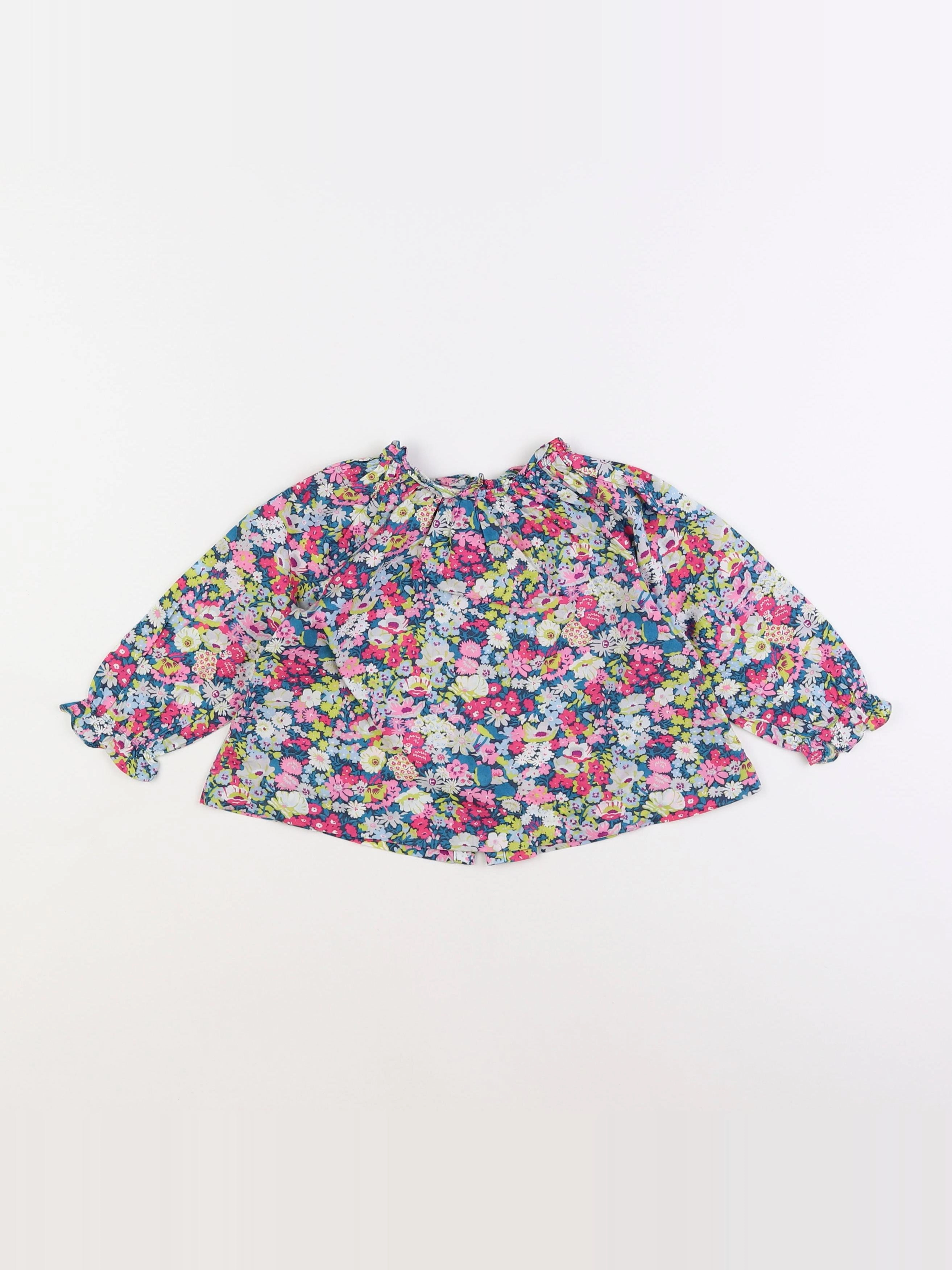 Jacadi - blouse liberty bleu - 18 mois