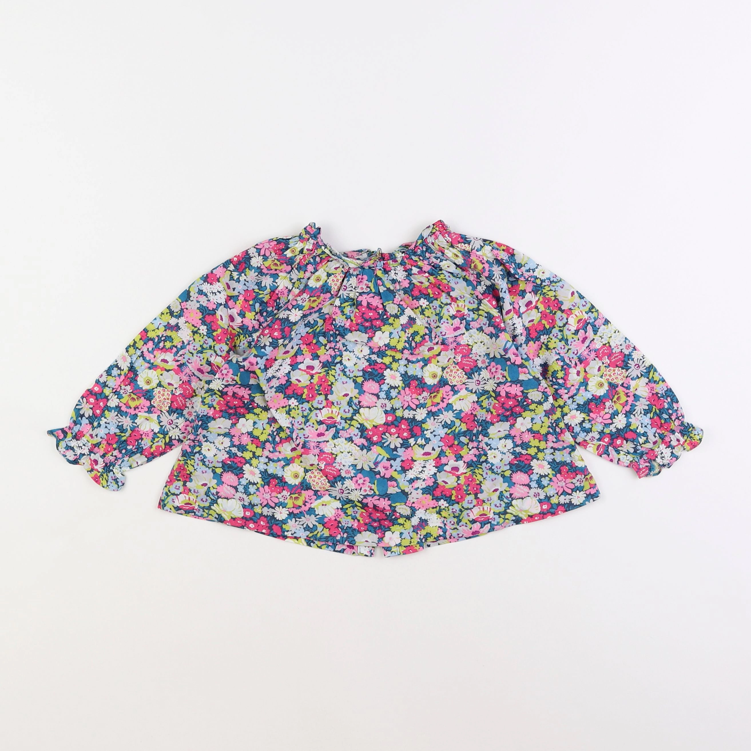 Jacadi - blouse liberty bleu - 18 mois